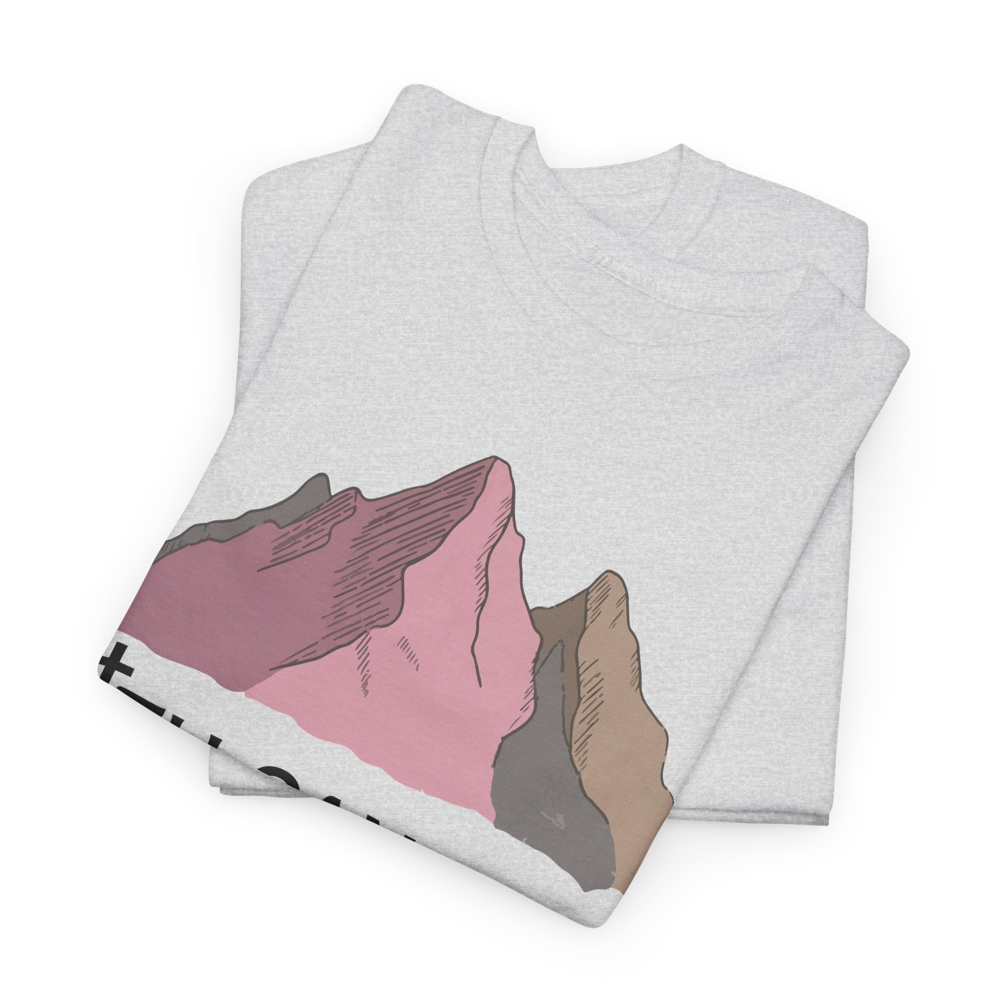 Faith Can Move Mountains Mountain Tee — Pastel Inspirational Christian Unisex Cotton T-Shirt