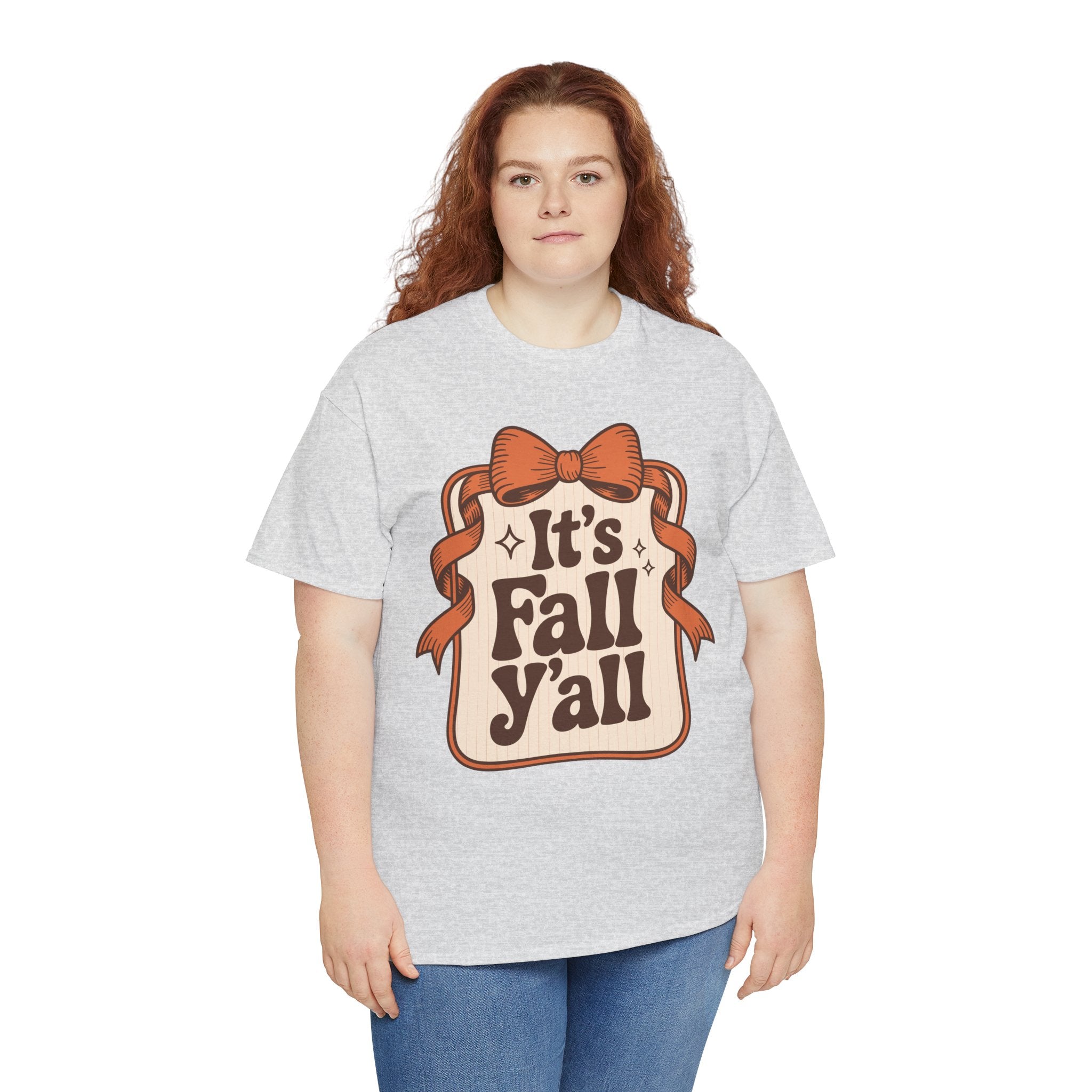 It’s Fall Y’all Autumn Ribbon Unisex Cotton Tee