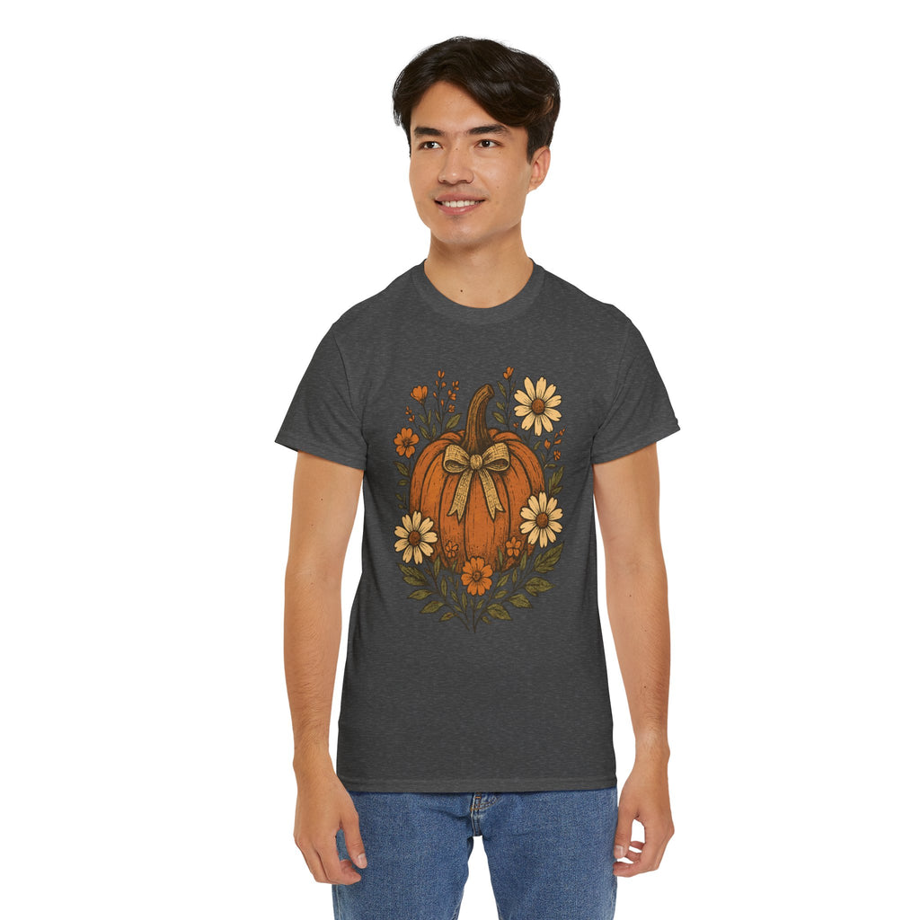 Pumpkin Daisy Unisex Cotton Tee