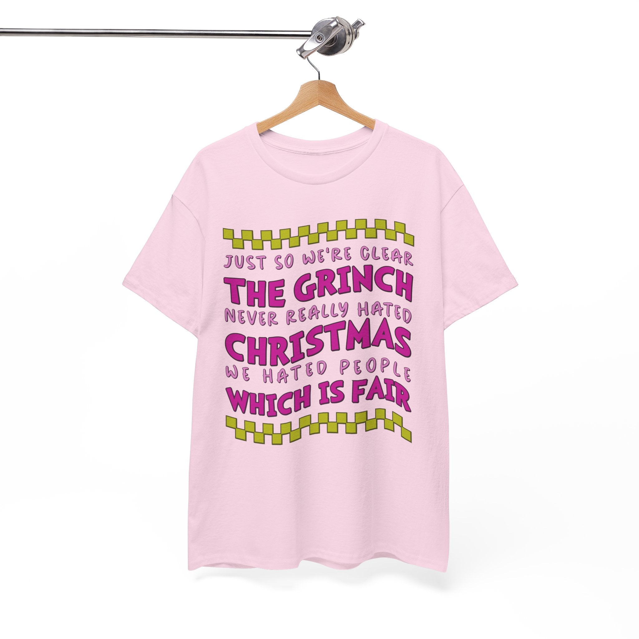 Grinch Never Hated Christmas Funny Unisex Cotton Tee