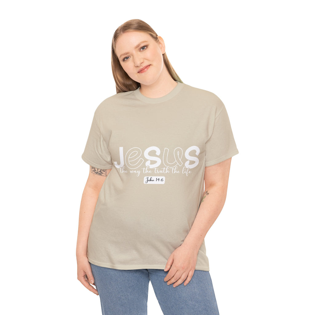 John 14:6 Christian Tee — Minimalist Script Faith T-Shirt