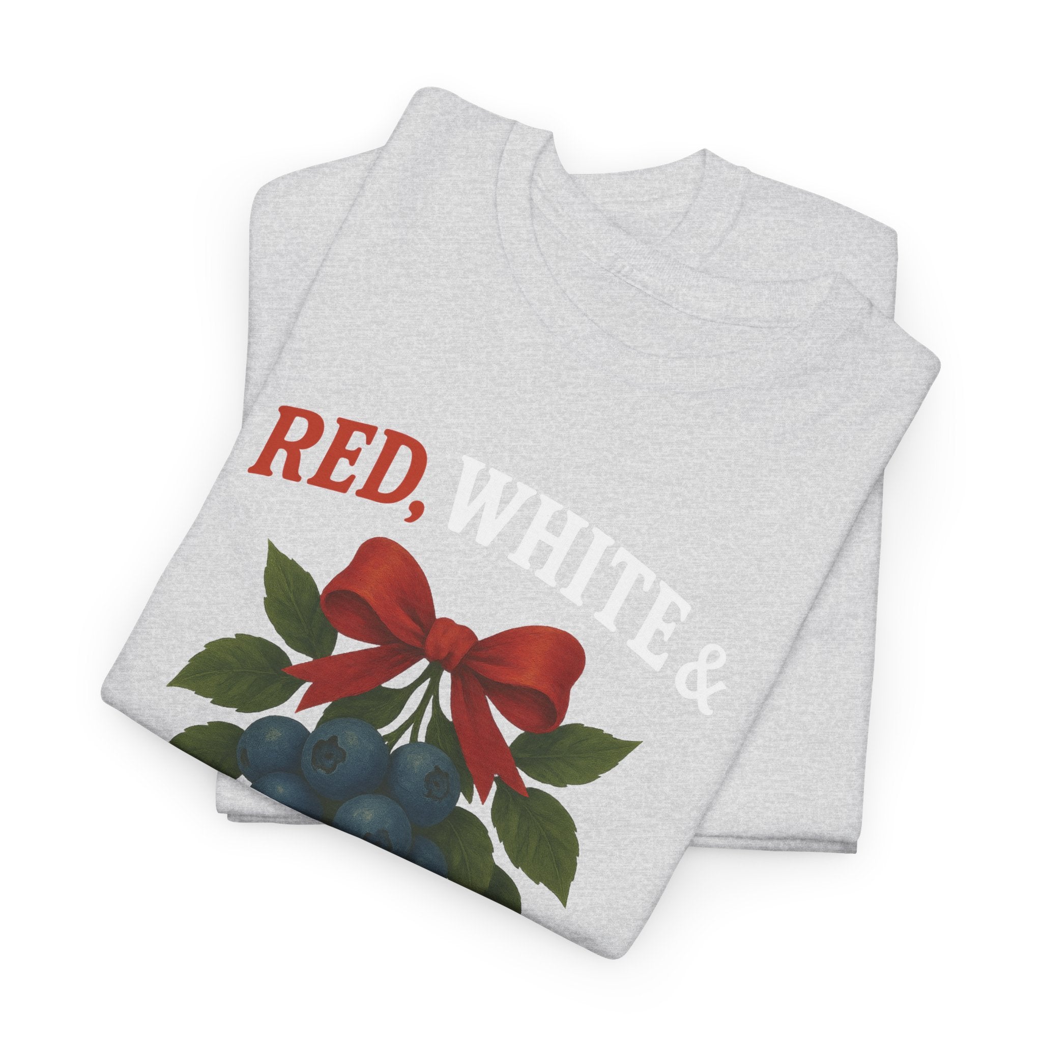 Red, White & Blueberries T-Shirt — Patriotic Blueberry Graphic Unisex Cotton Tee