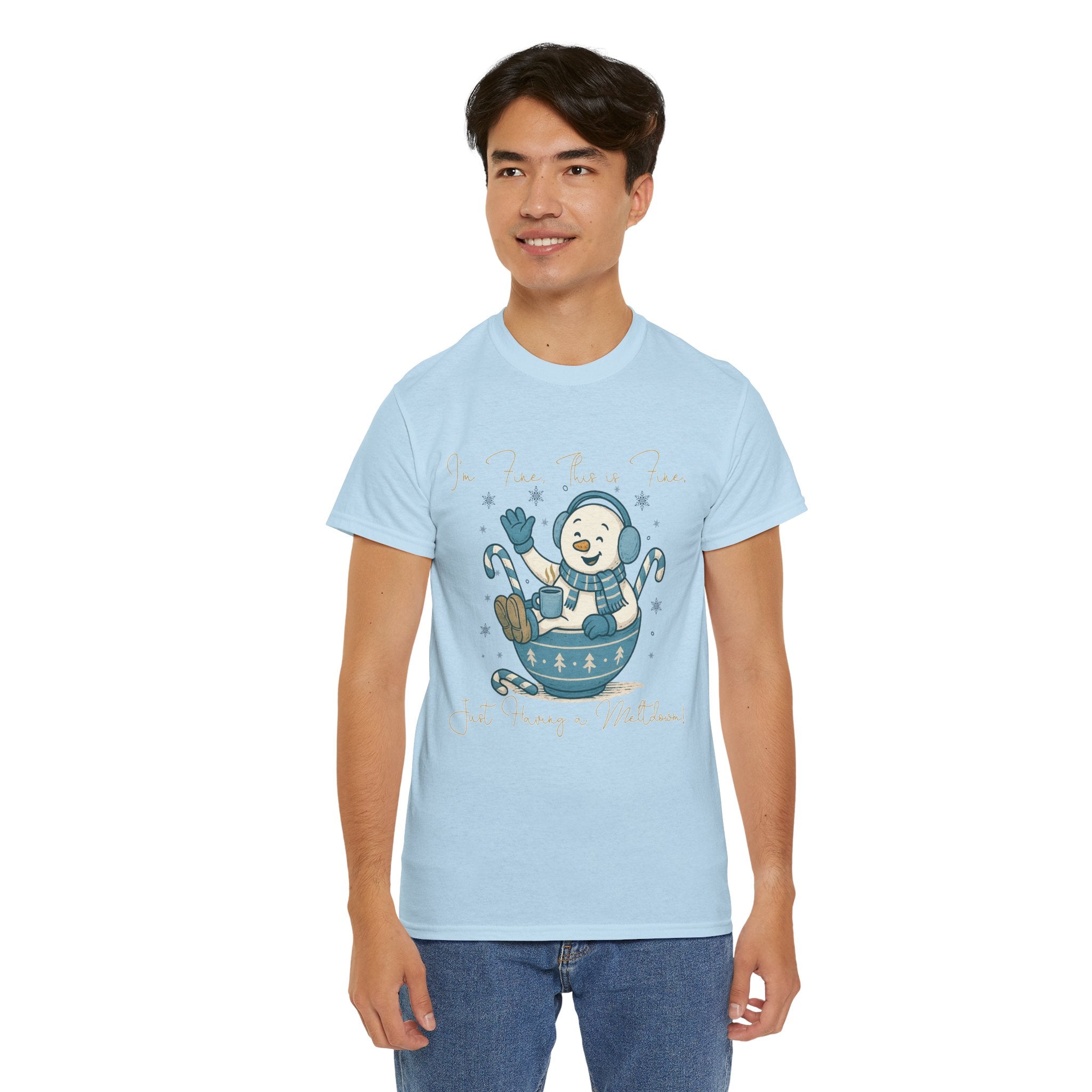 Snowman Hot Cocoa Unisex Cotton Tee