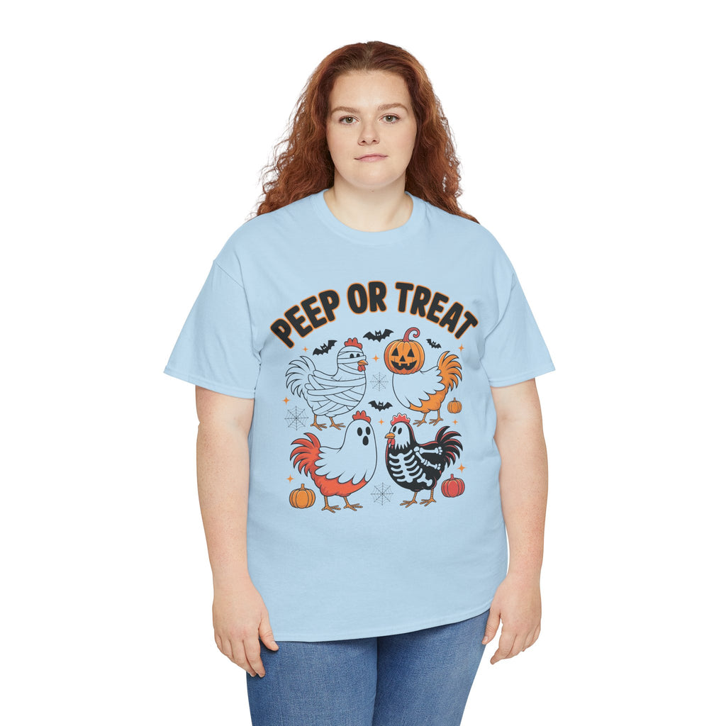 Peep or Treat Halloween Unisex Cotton Tee