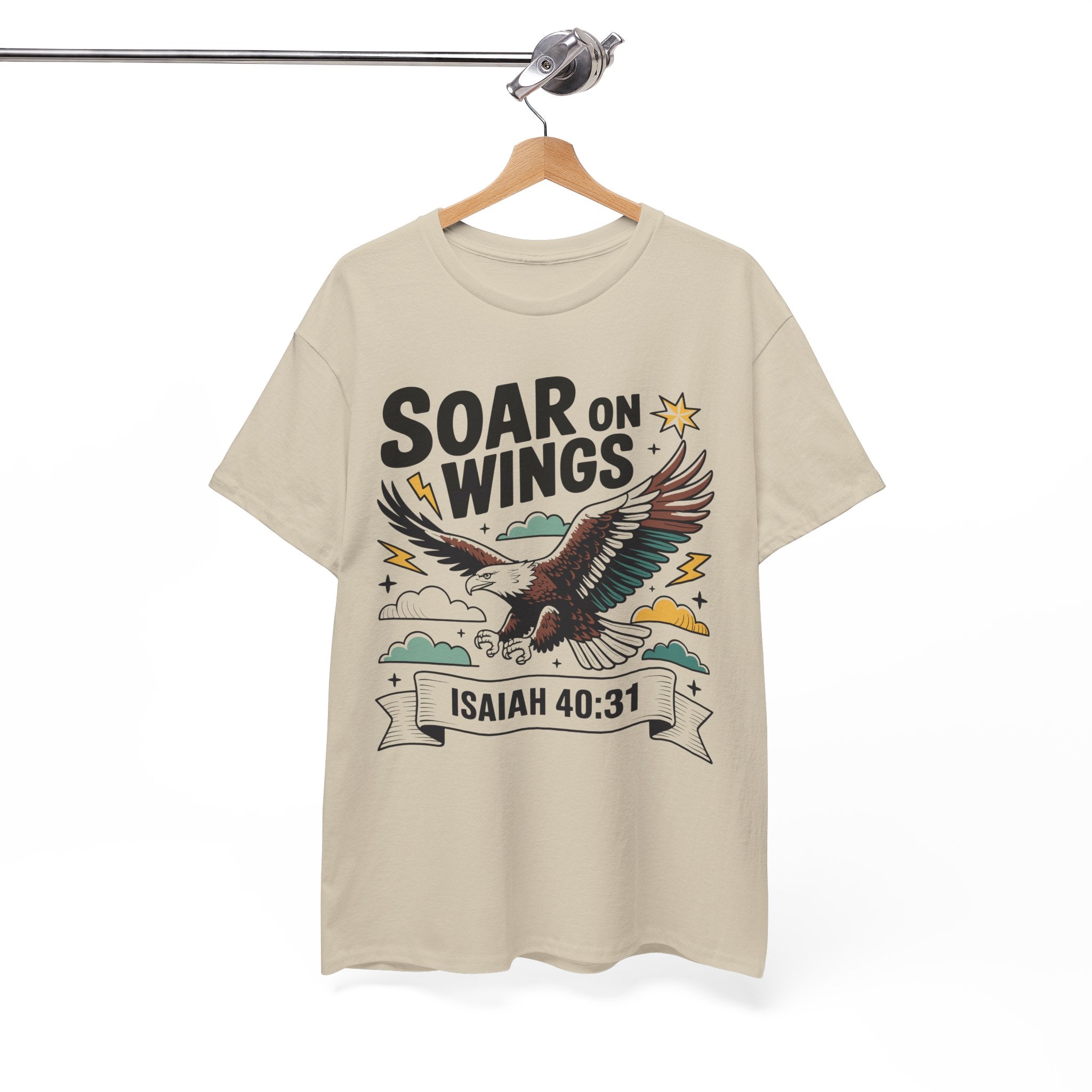 Isaiah 40:31 "Soar on Wings" Eagle Unisex Cotton T-Shirt