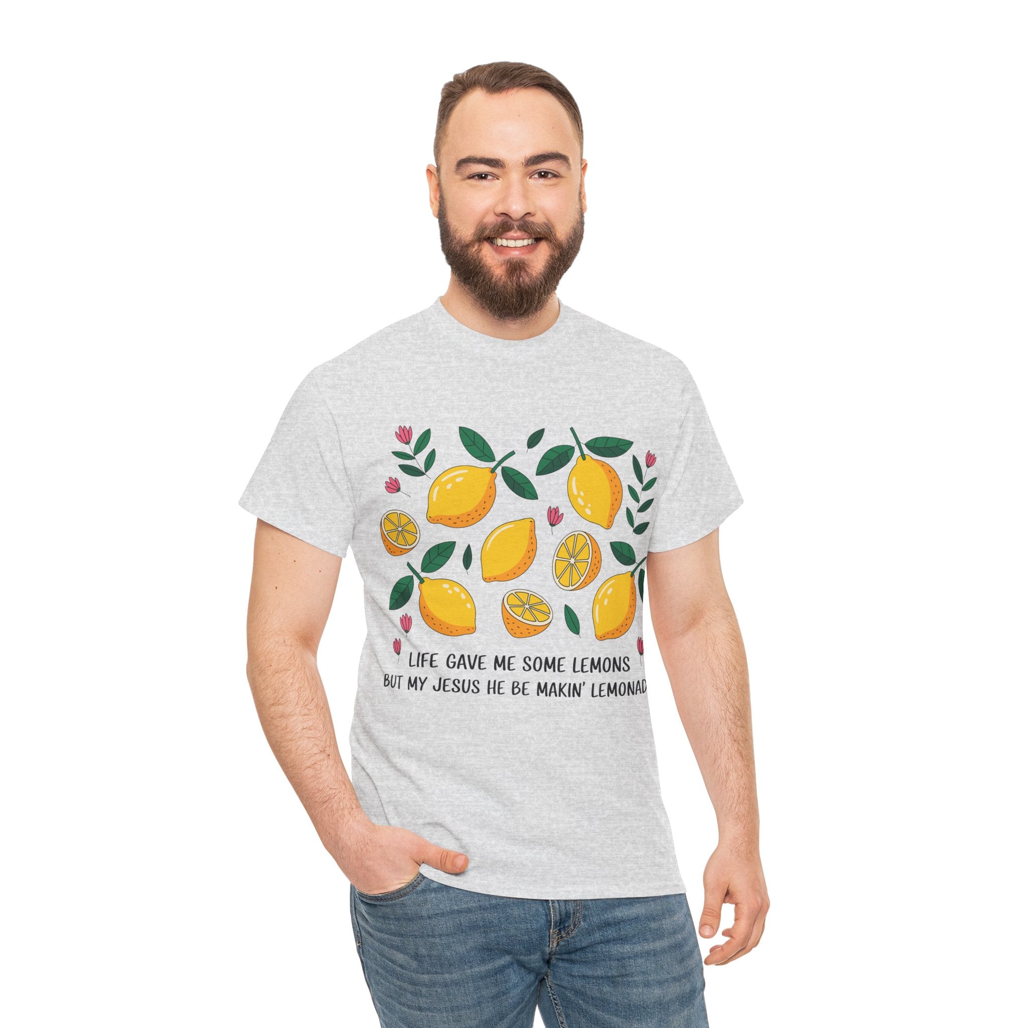Christian Lemonade Tee — "Life gave me some lemons but my Jesus he be makin’ lemonade"Unisex Cotton Tee