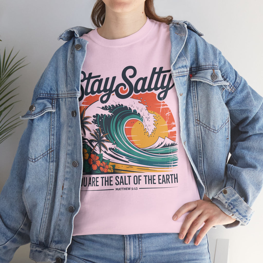 Stay Salty Beach Tee — "You are the salt of the earth (Matthew 5:13)"Unisex Cotton Tee
