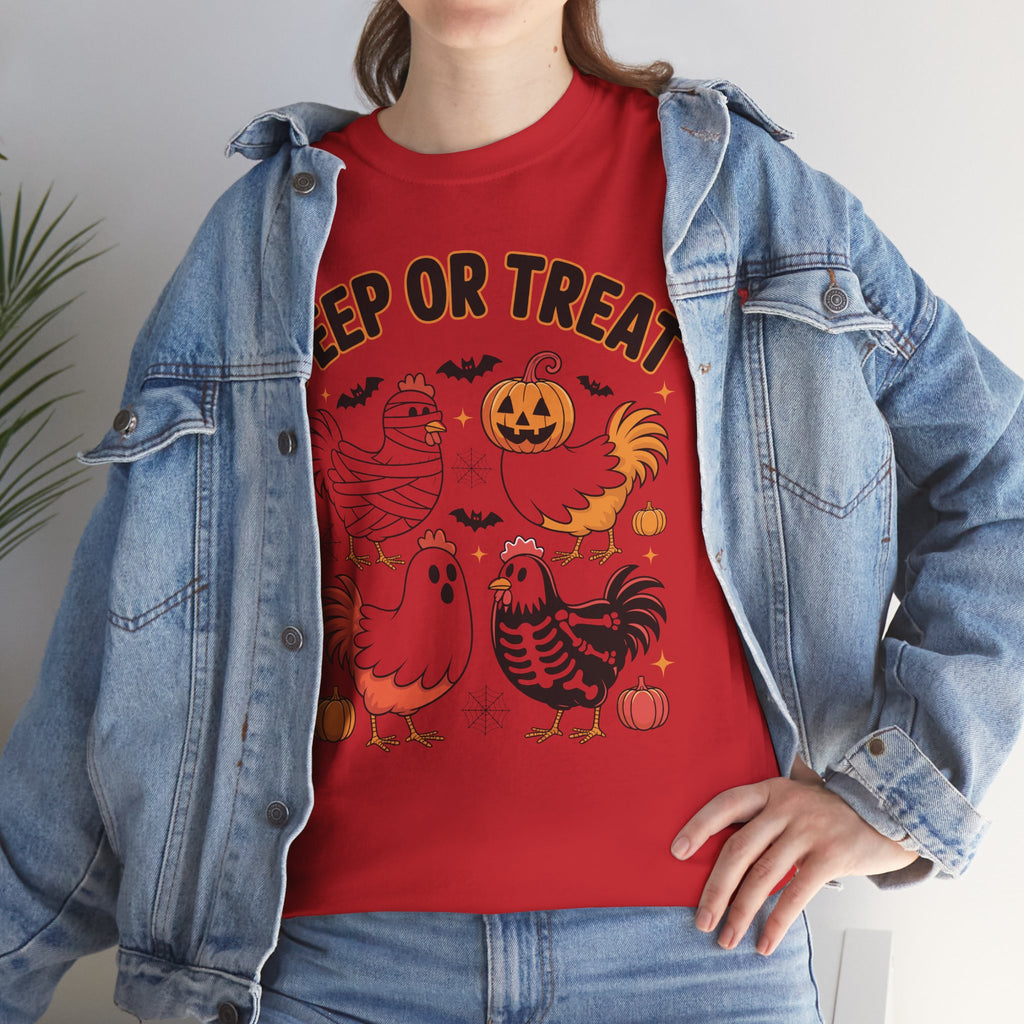 Peep or Treat Halloween Unisex Cotton Tee