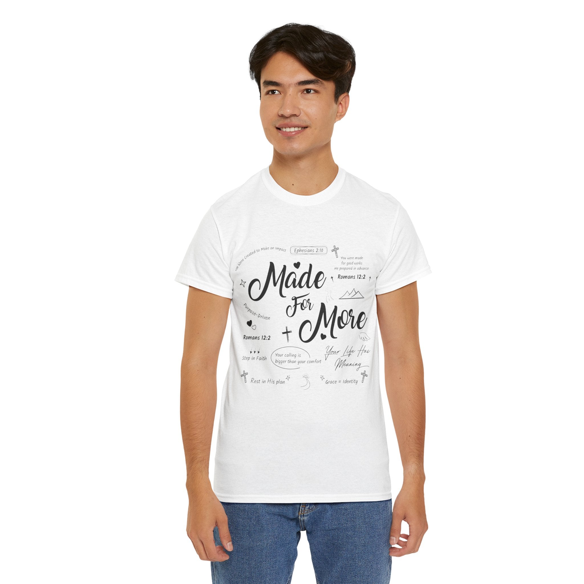 Made For More Faith T-Shirt — Inspirational Bible Verse Unisex Cotton Tee