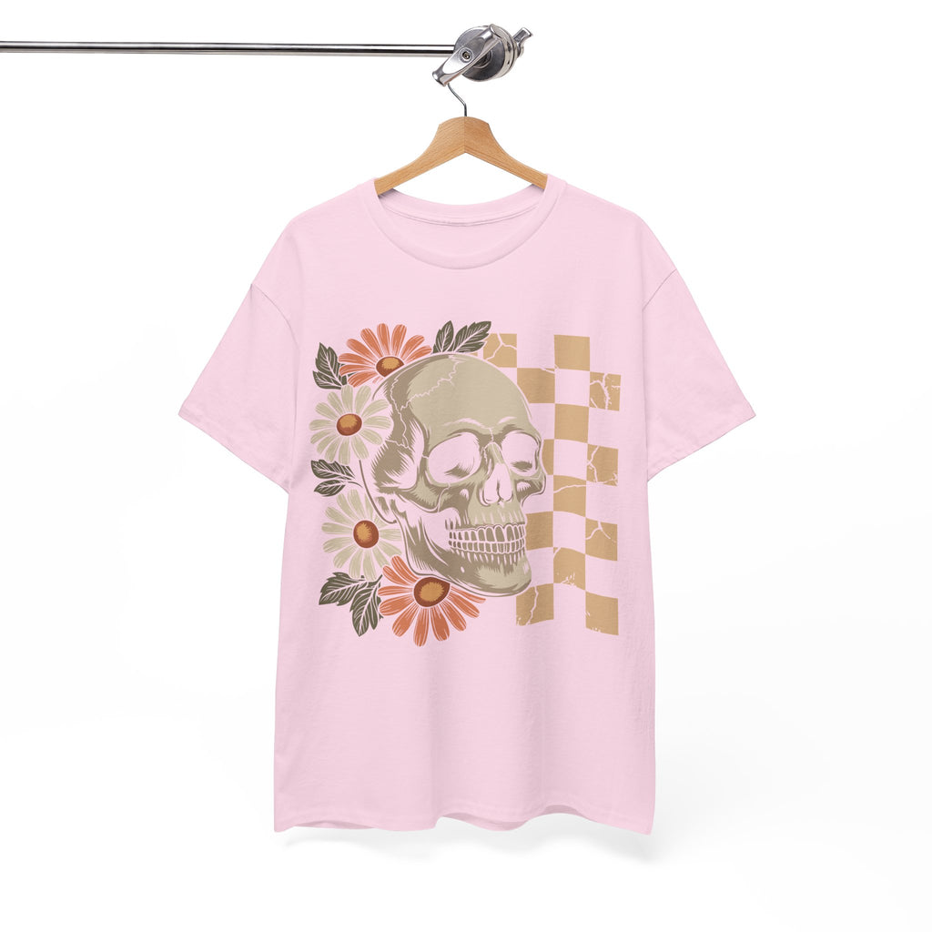 Skull Daisy Unisex Cotton Tshirt