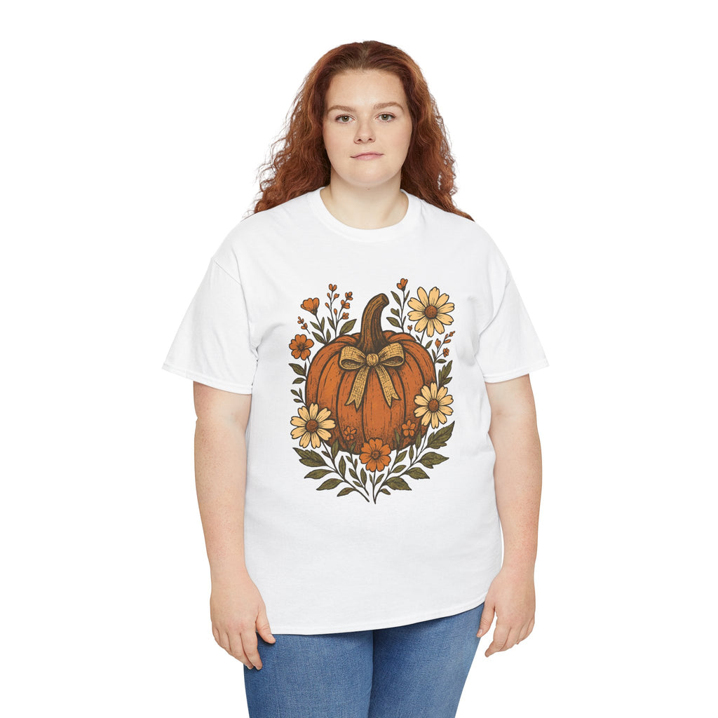 Pumpkin Daisy Unisex Cotton Tee