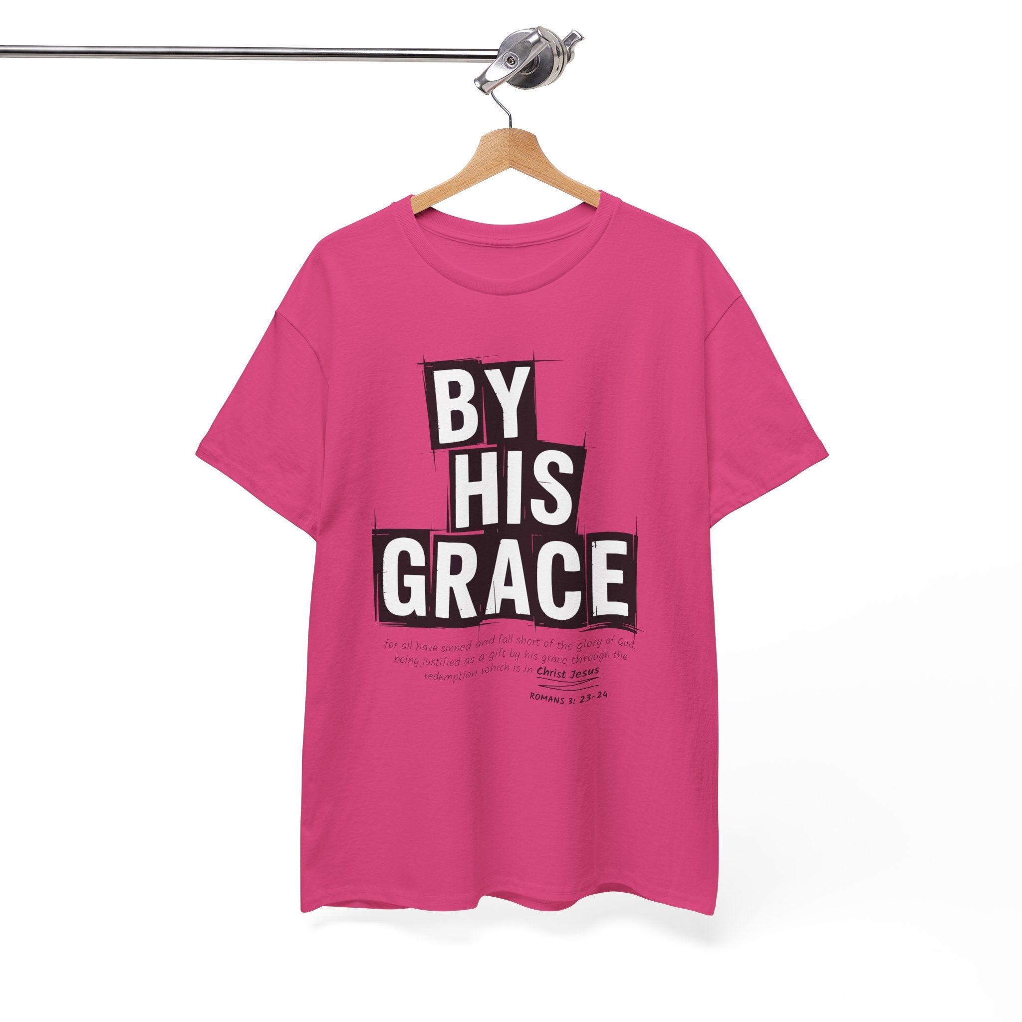 By His Grace tee — Minimalist Faith Christian Unisex Cotton T-Shirt