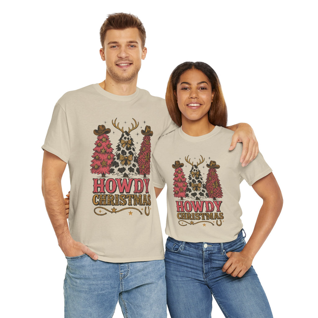 Western Christmas Unisex Cotton Tee