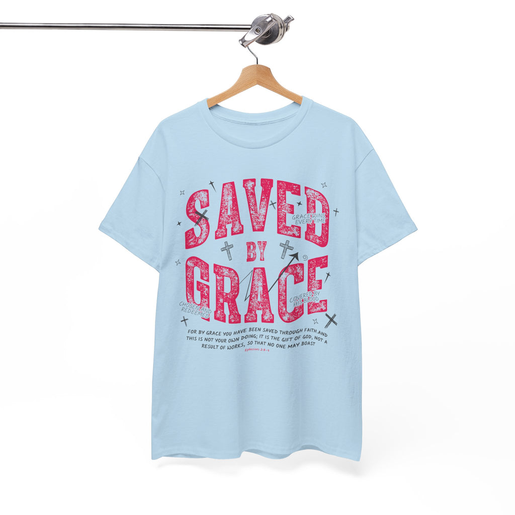 Saved by Grace Ephesians 2:8-9 Unisex Cotton T-Shirt
