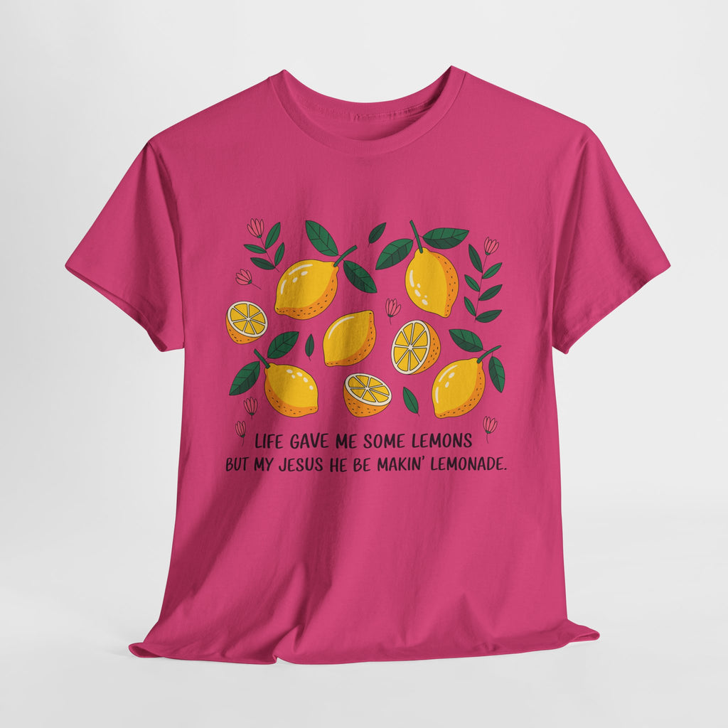 Christian Lemonade Tee — "Life gave me some lemons but my Jesus he be makin’ lemonade"Unisex Cotton Tee