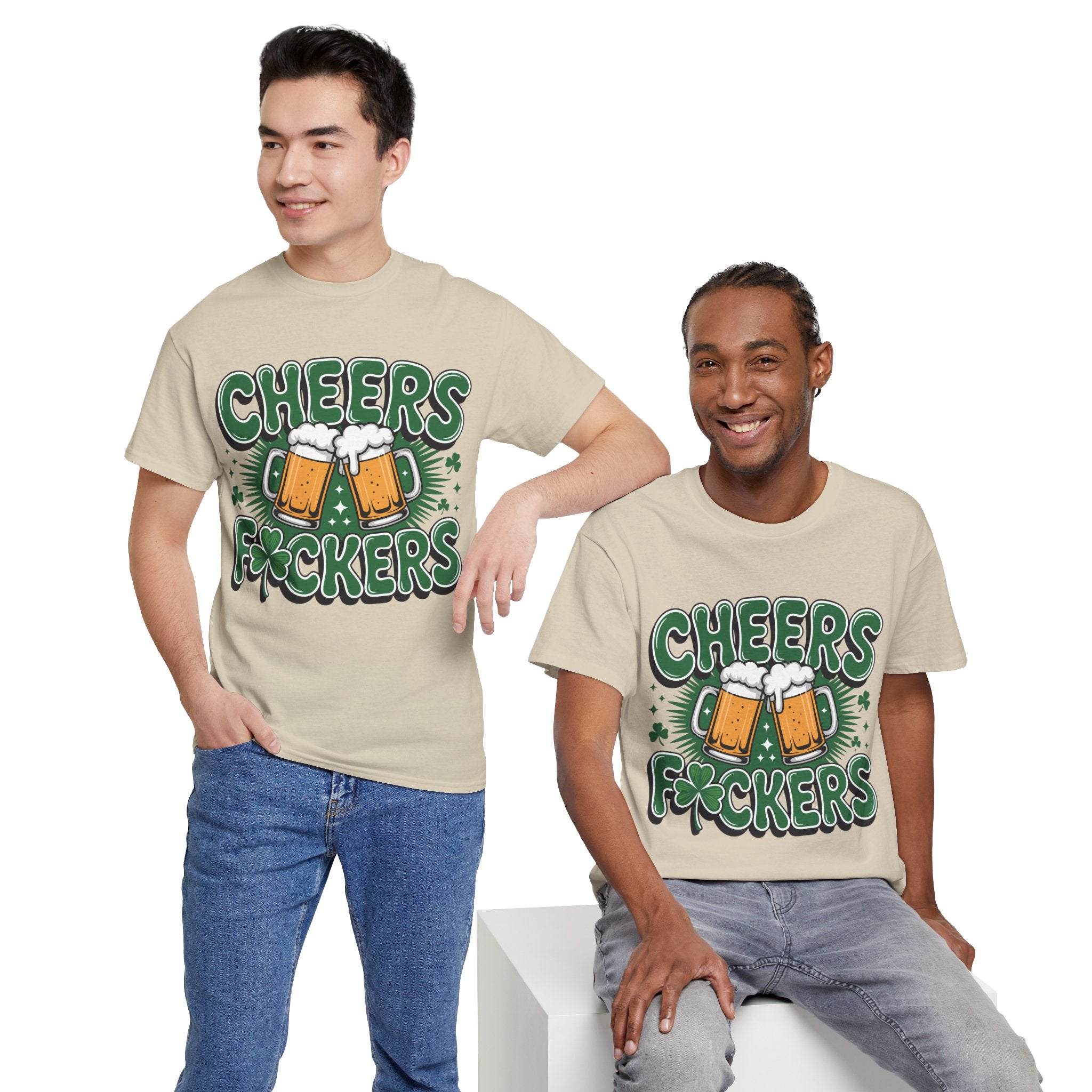 Cheers Fockers Beer Clinking Mugs Unisex Cotton T-Shirt