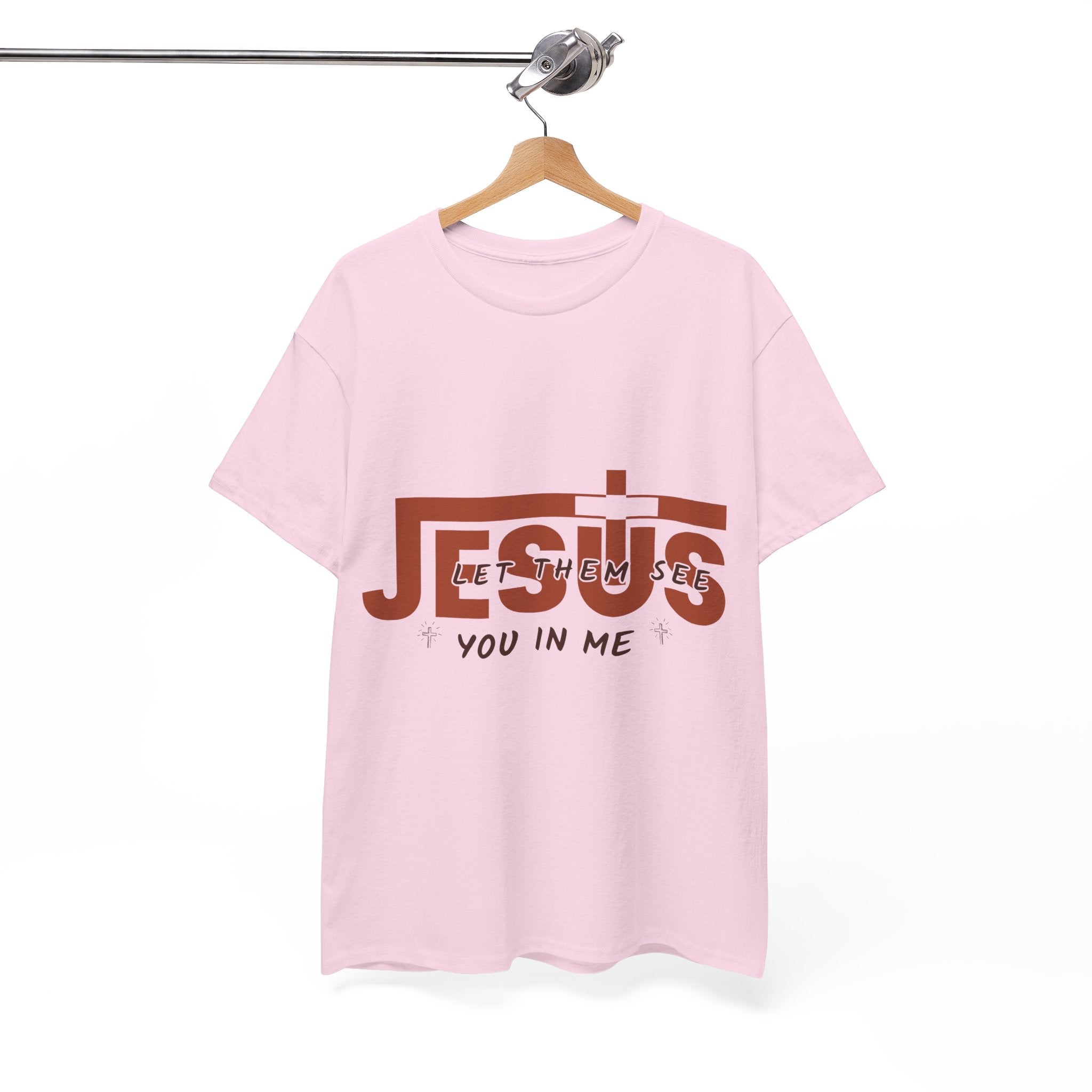 Jesus, Let Them See You in Me T-Shirt — Minimalist Christian Cross Unisex Cotton Tee