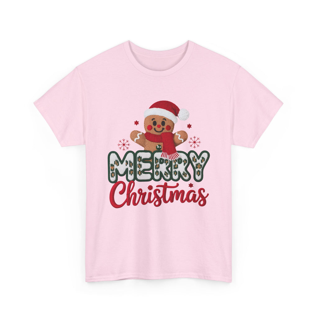 Gingerbread Santa 'Merry Christmas' Unisex Cotton Tee T-Shirt