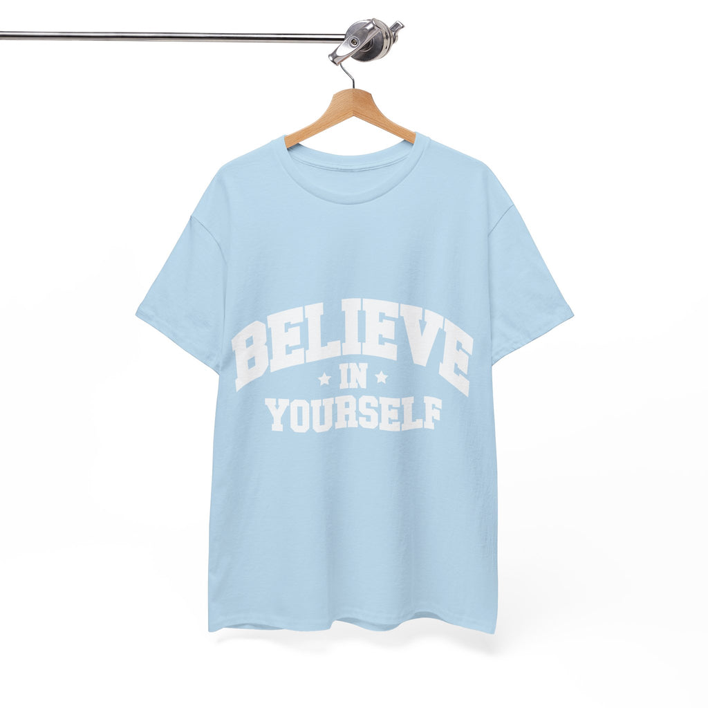 Believe in Yourself Varsity Unisex Cotton Tee