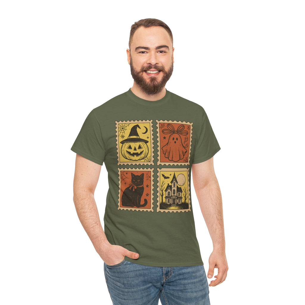 Halloween Stamp Collection Unisex Cotton Tee