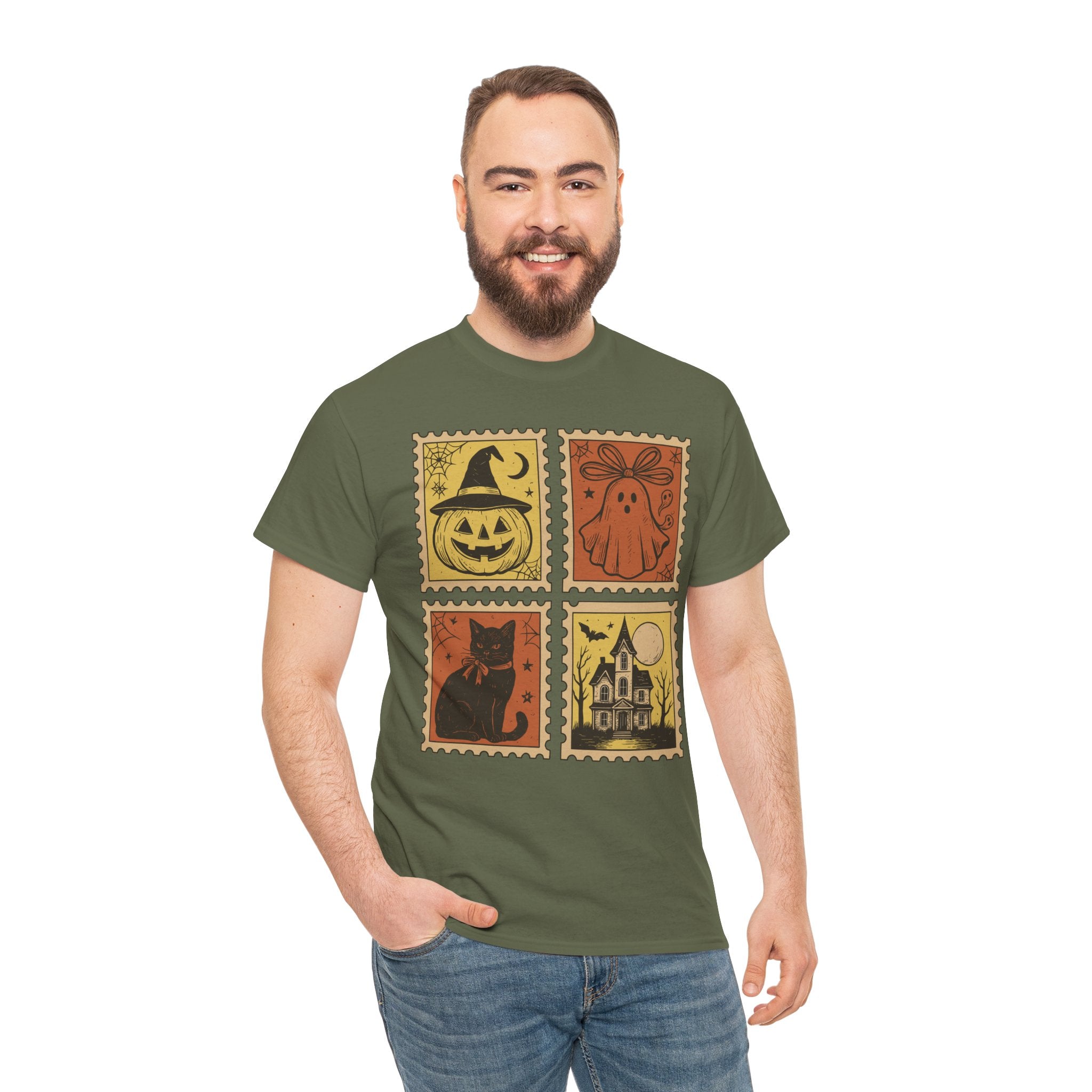 Halloween Stamp Collection Unisex Cotton Tee