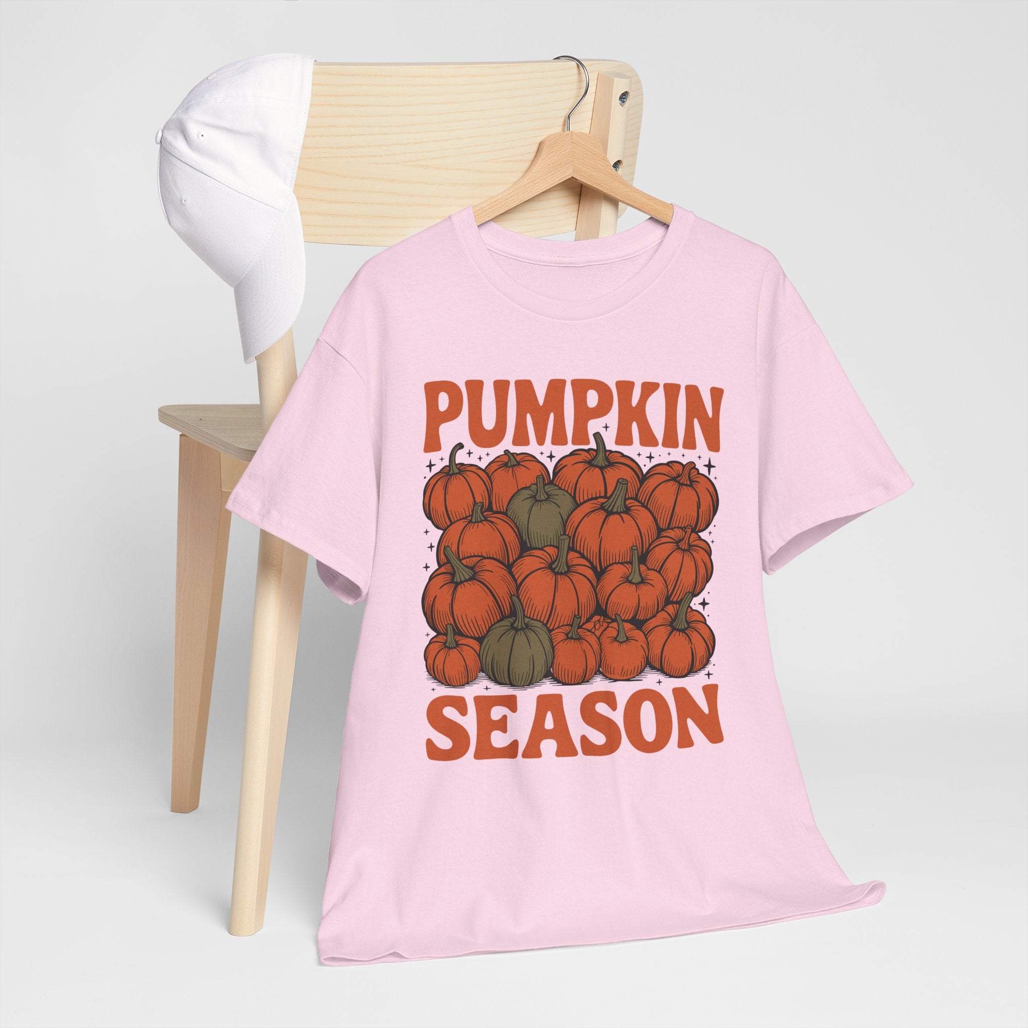 Pumpkin Season Tee — Fall Pumpkin Pile Unisex Cotton Tee