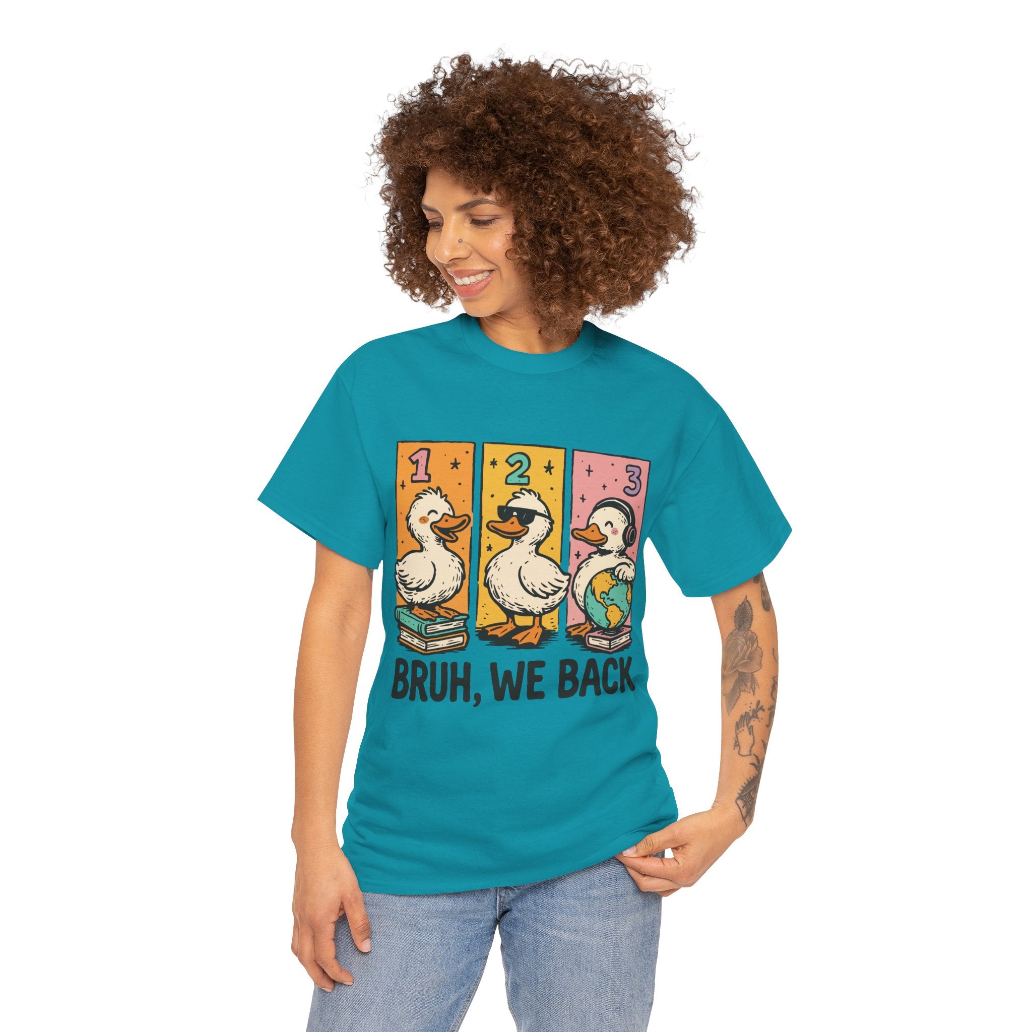 "BRUH WE BACK" Funny Animal Graphic Tee,