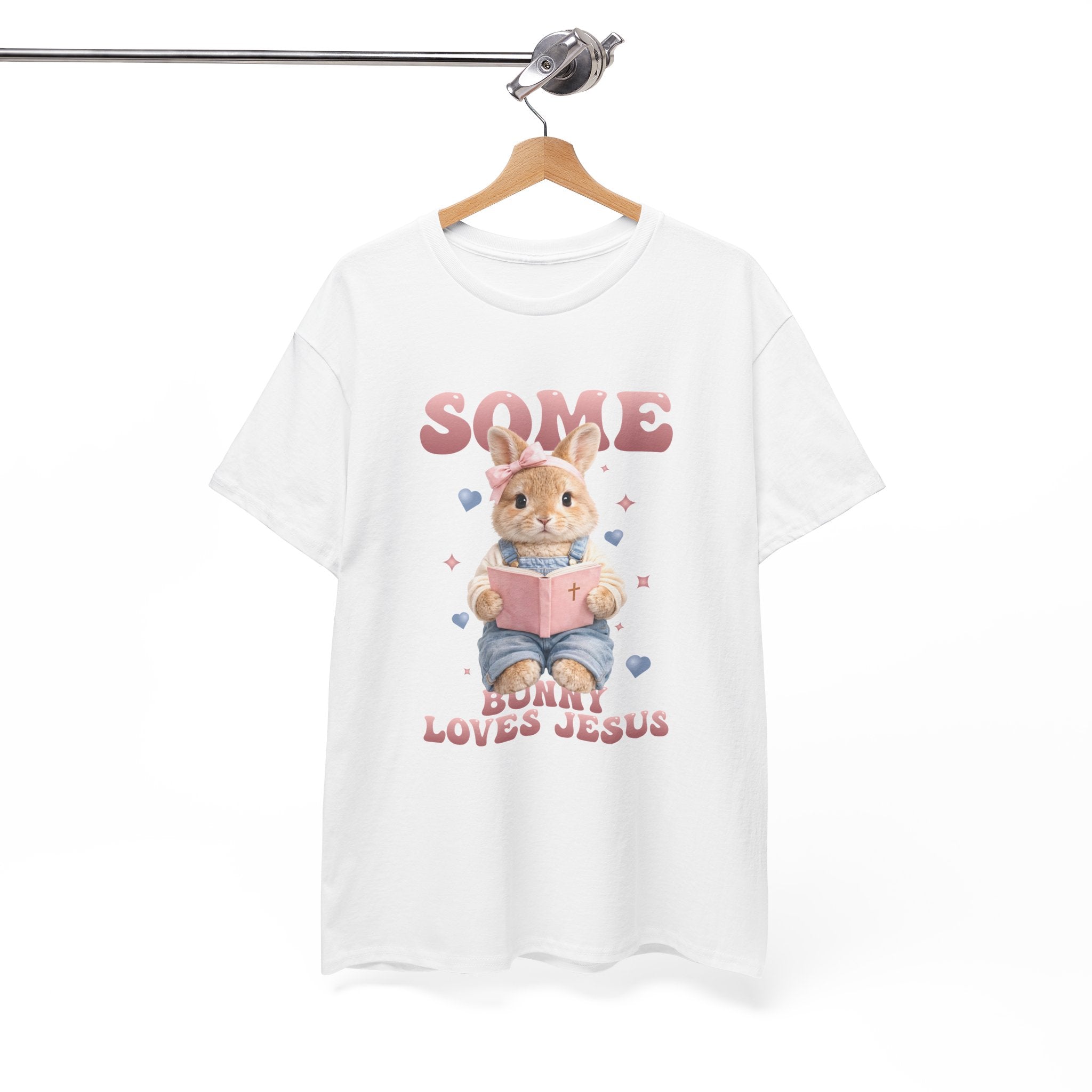 Some Bunny Loves Jesus Bunny Bible Unisex Cotton Tee
