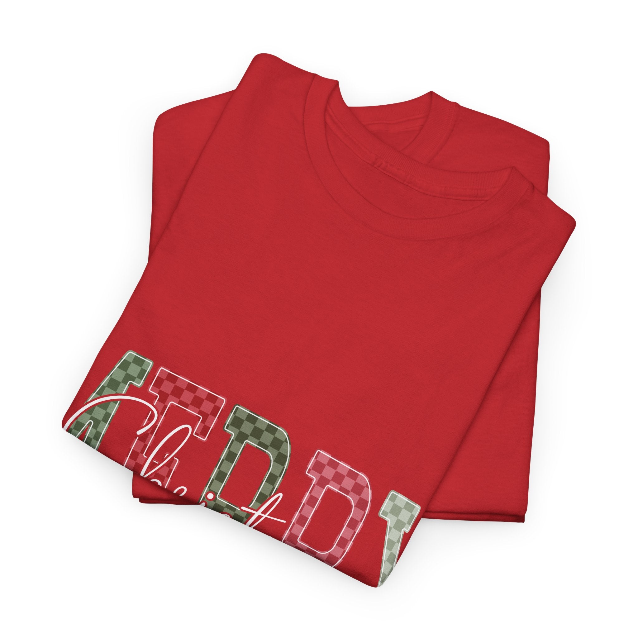 Plaid Merry Christmas Unisex Cotton Tee