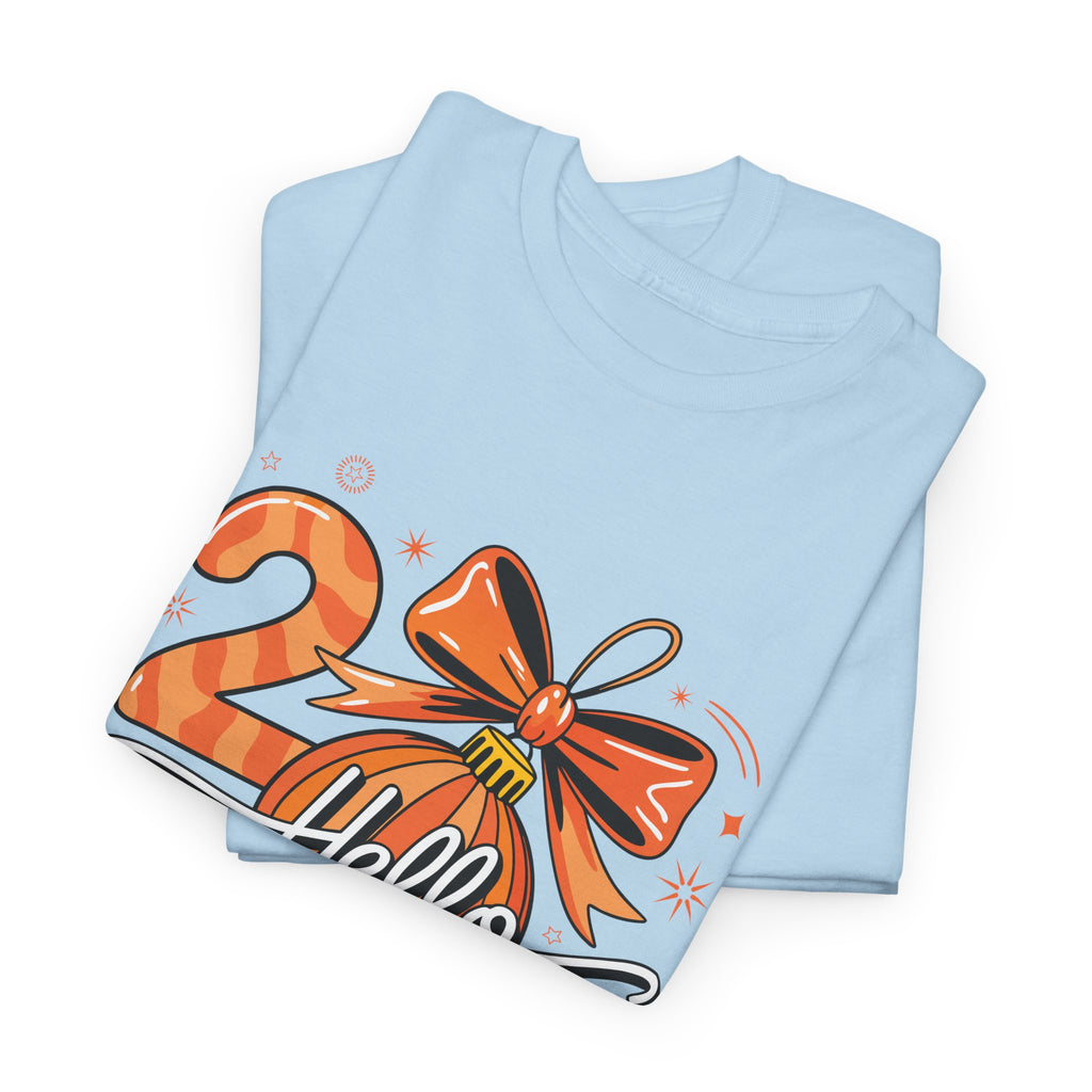 Hello 2026 Christmas Ornament Tee — Festive Orange Holiday Unisex Cotton T-Shirt