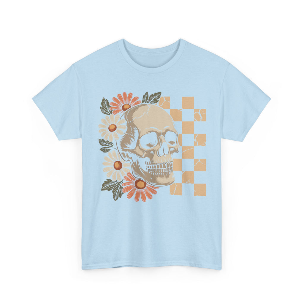 Skull Daisy Unisex Cotton Tshirt