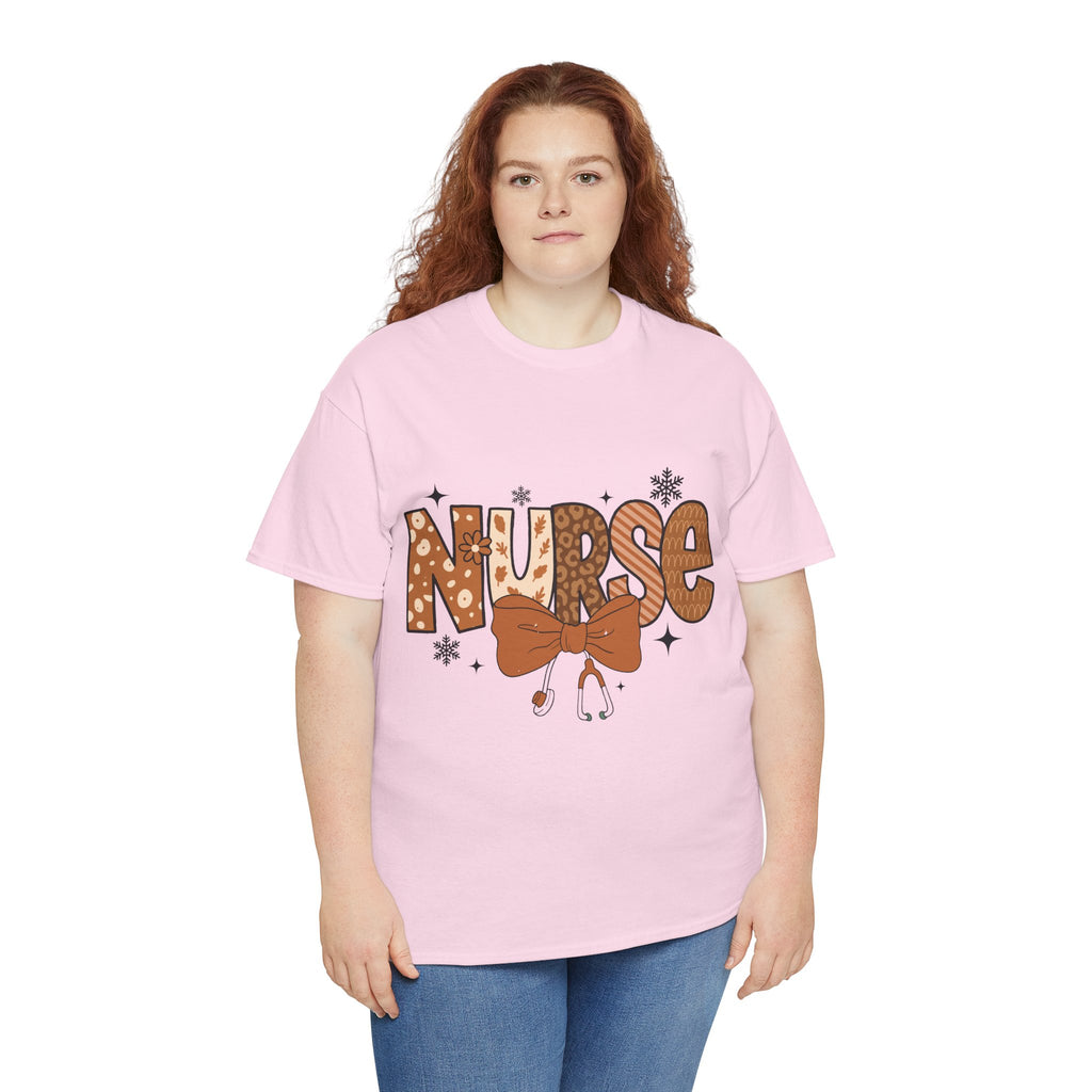 NURSE Fall Stethoscope Tee — Brown Autumn Nurse Unisex CottonT shirt