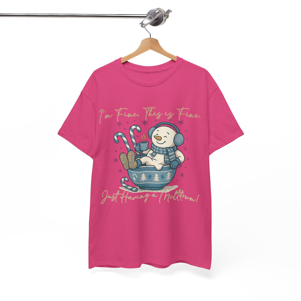 Snowman Hot Cocoa Unisex Cotton Tee