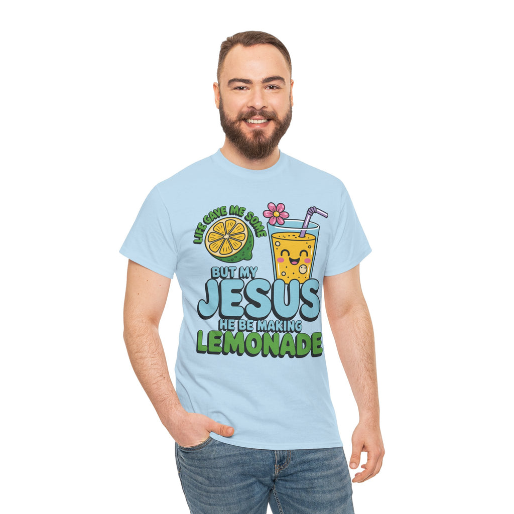 Christian Lemonade T‑Shirt — "Life Gave Me Some Lemons, My Jesus Makes Lemonade"Unisex Cotton Tee