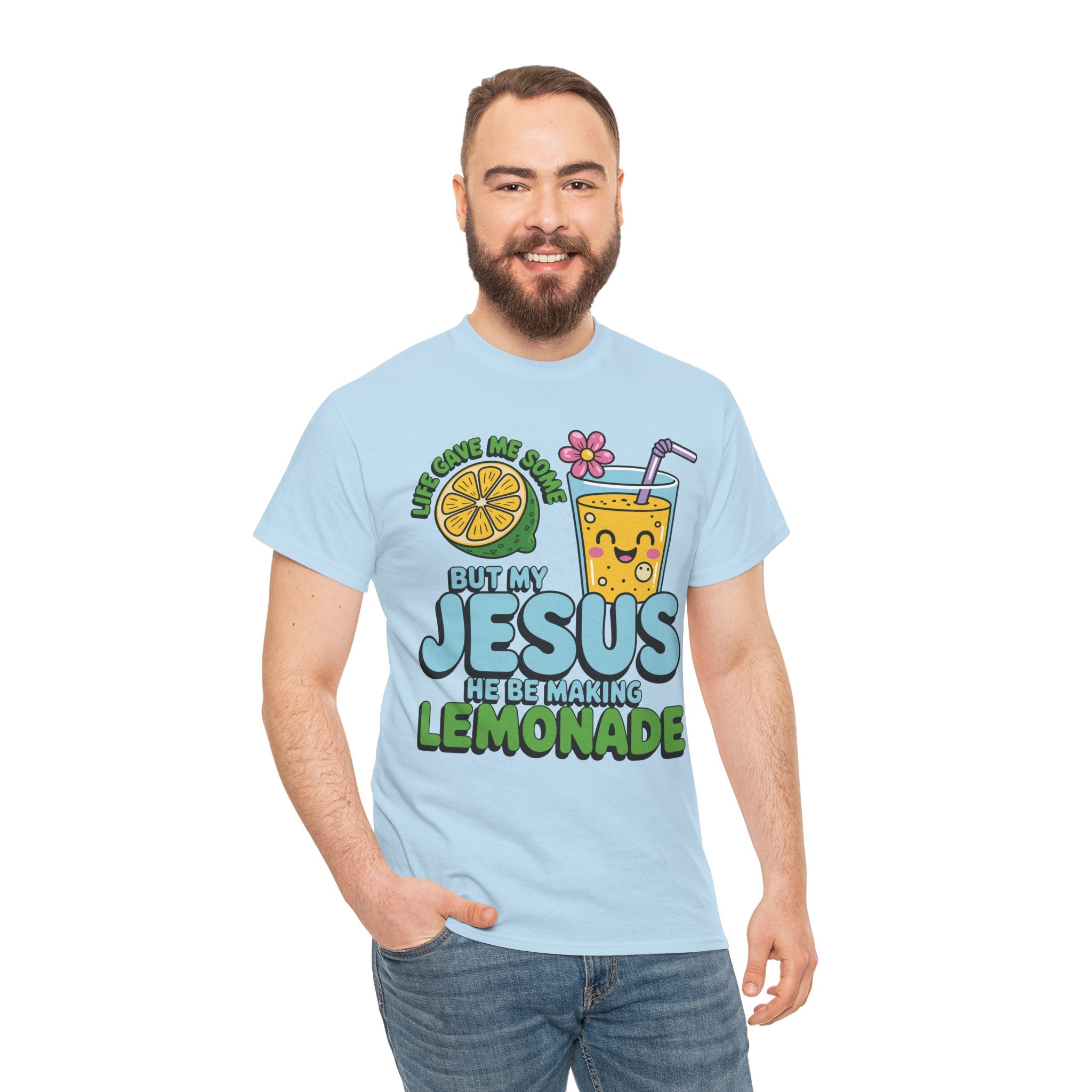 Christian Lemonade T‑Shirt — "Life Gave Me Some Lemons, My Jesus Makes Lemonade"Unisex Cotton Tee