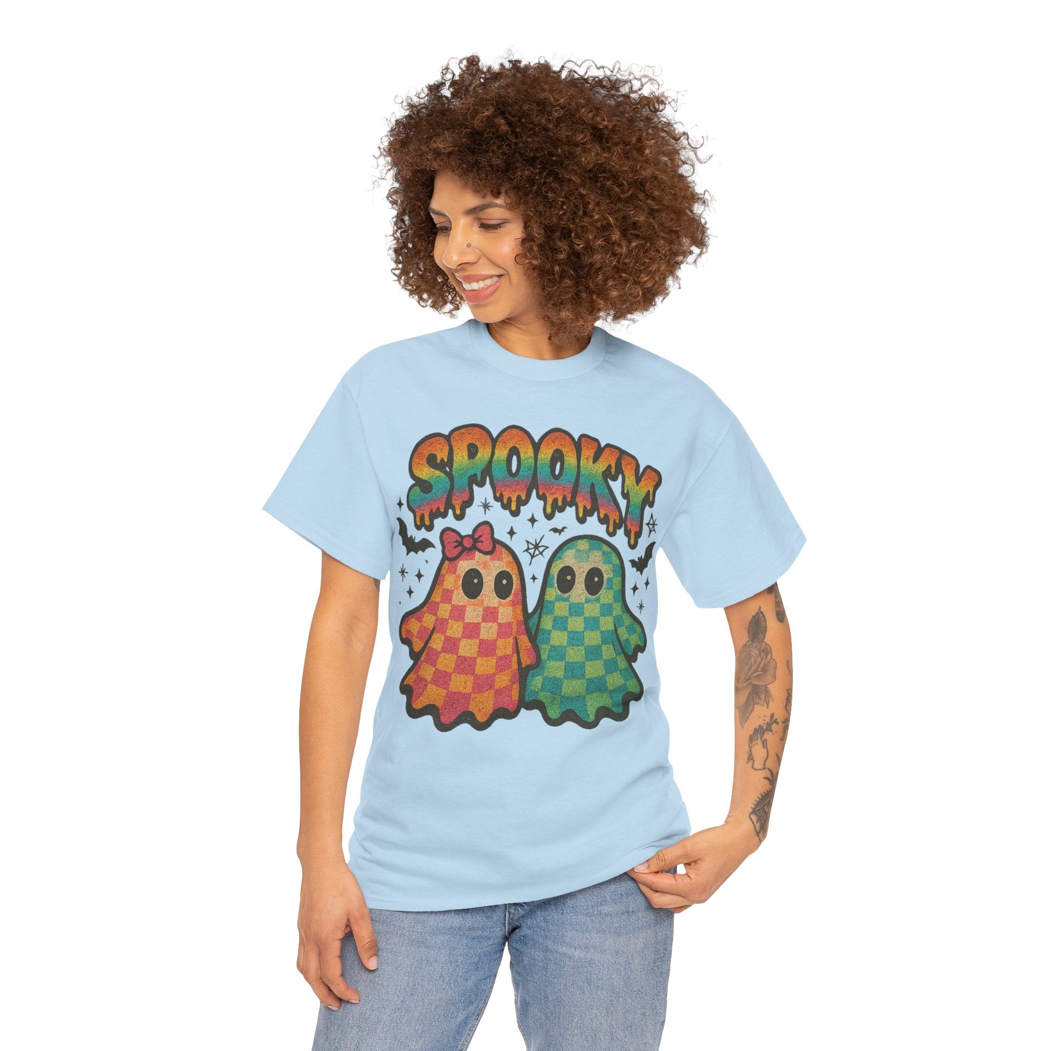Spooky Pastel Ghosts Unisex Cotton Tee