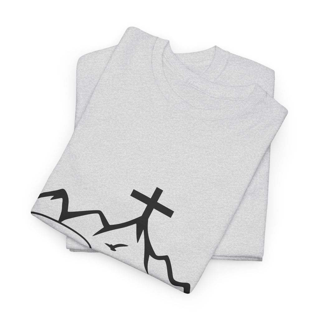 Spirit Lead Me Christian T‑Shirt — Minimalist Cross Unisex Cotton Tee