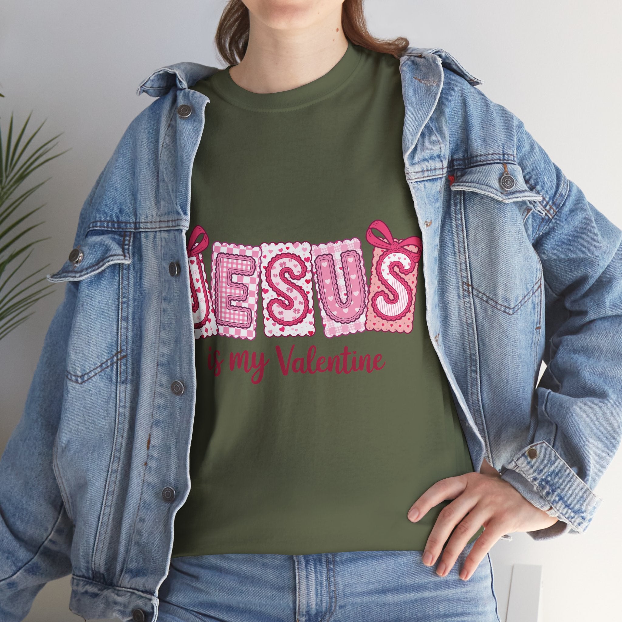 Jesus Is My Valentine T-Shirt — Pink Christian Valentine Unisex Cotton Tee