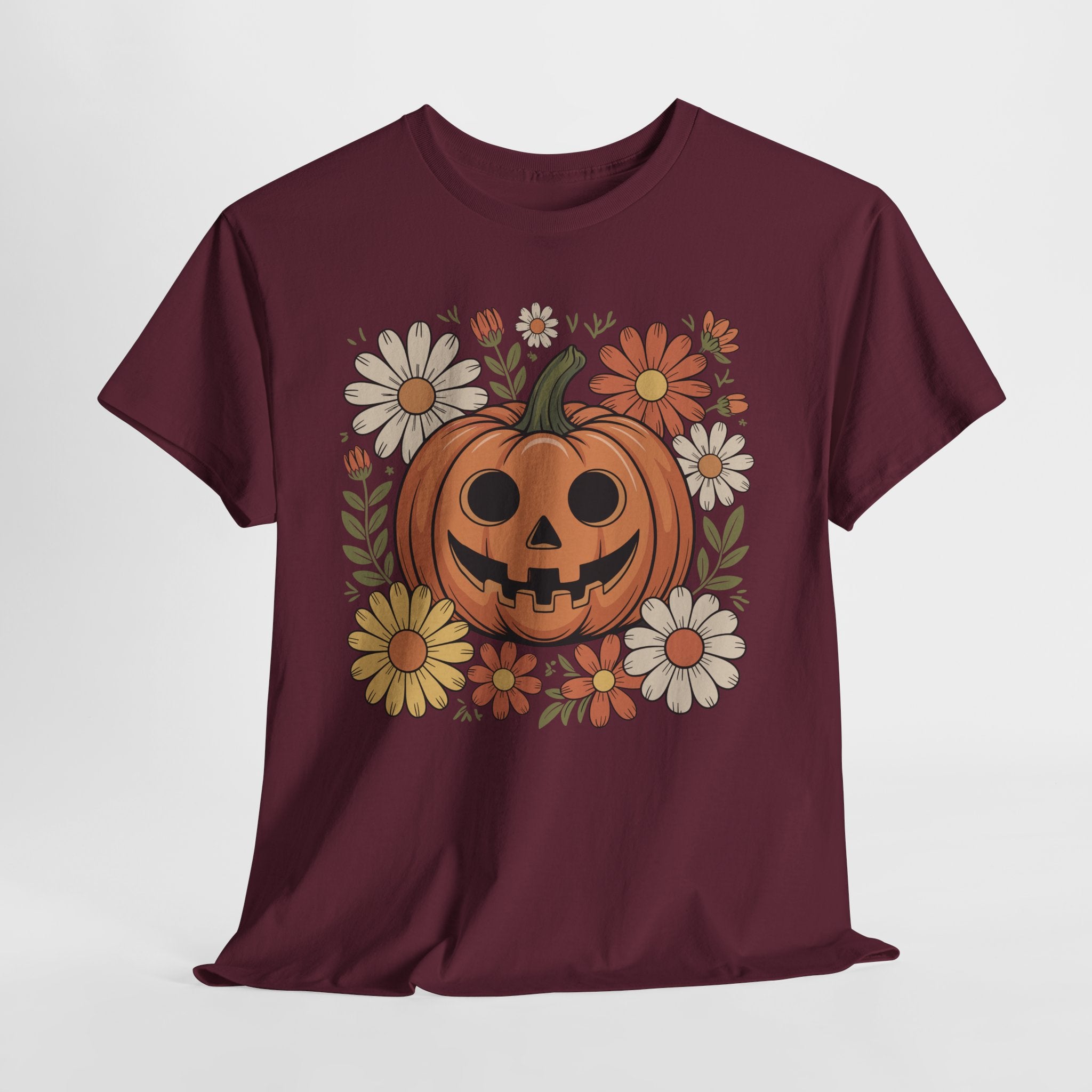 Halloween Pumpkin Unisex Cotton Tee
