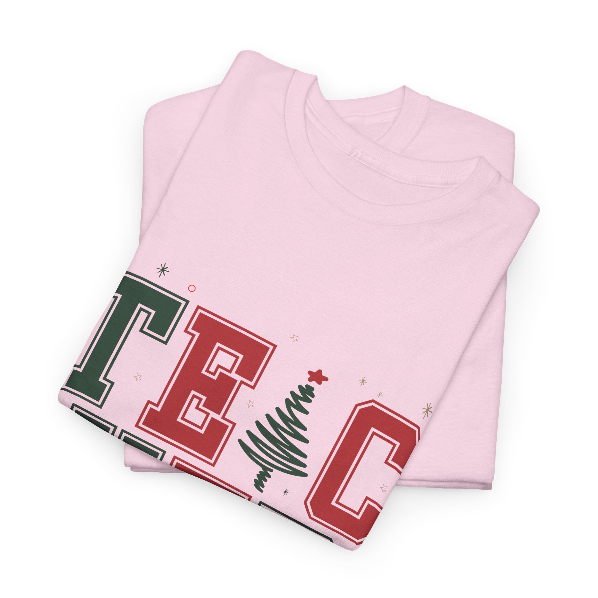 Teacher Christmas Varsity T-Shirt — Red & Green Holiday Unisex Cotton Tee