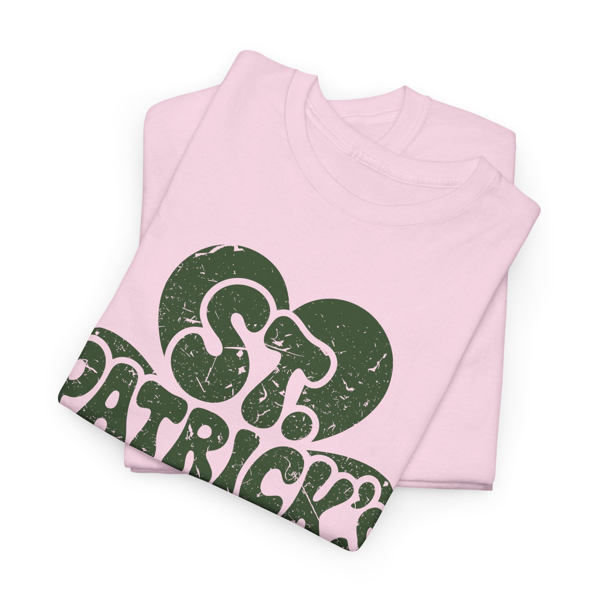 St. Patrick's Day Shamrock Tee — Retro Bubble Lettering Unisex Cotton Tee