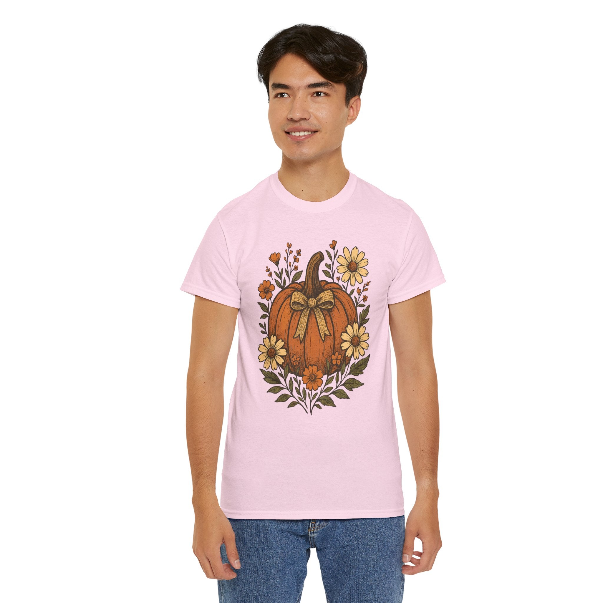 Pumpkin Daisy Unisex Cotton Tee