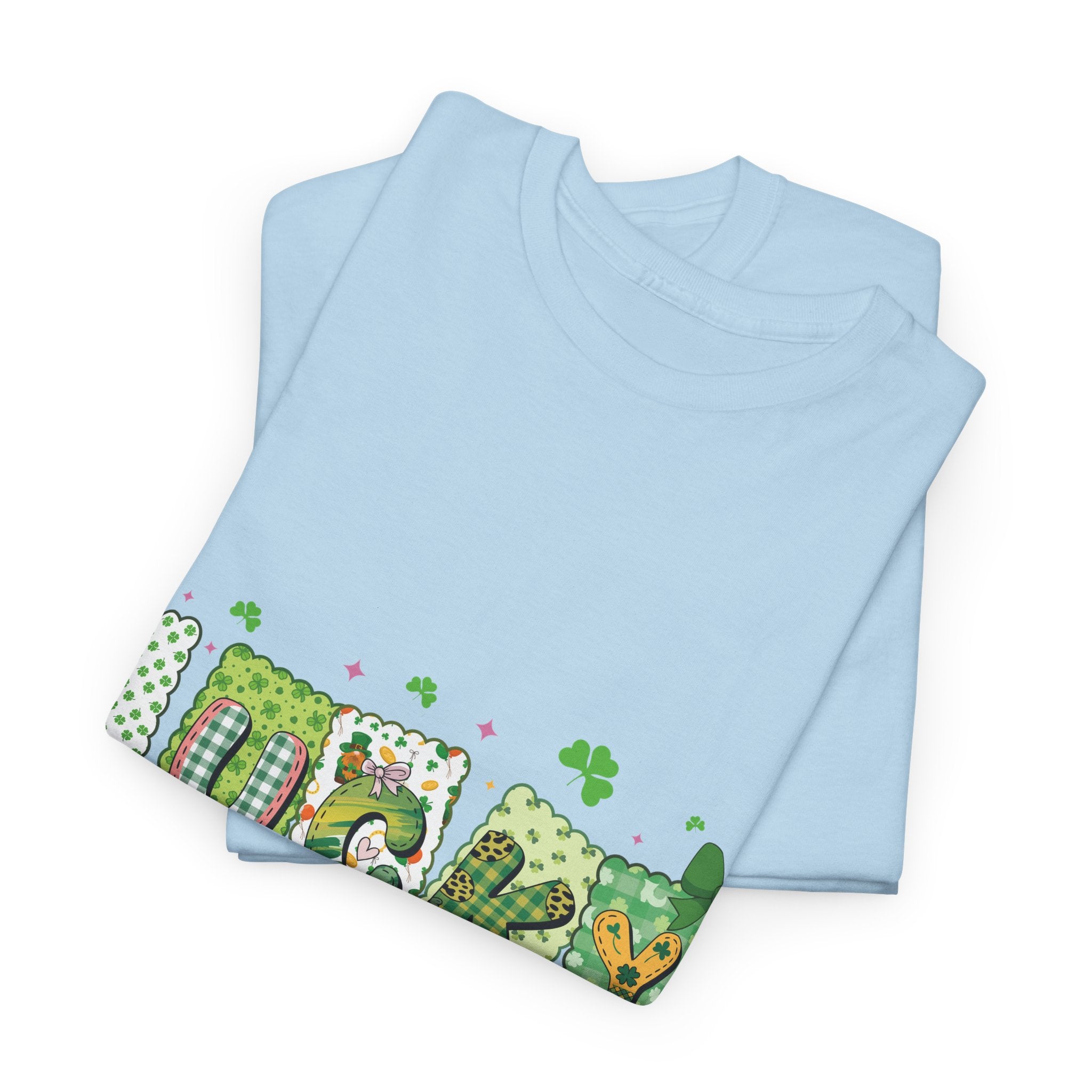 Lucky Patchwork Plaid Clover Tee — St. Patrick’s Day Unisex Cotton T-Shirt