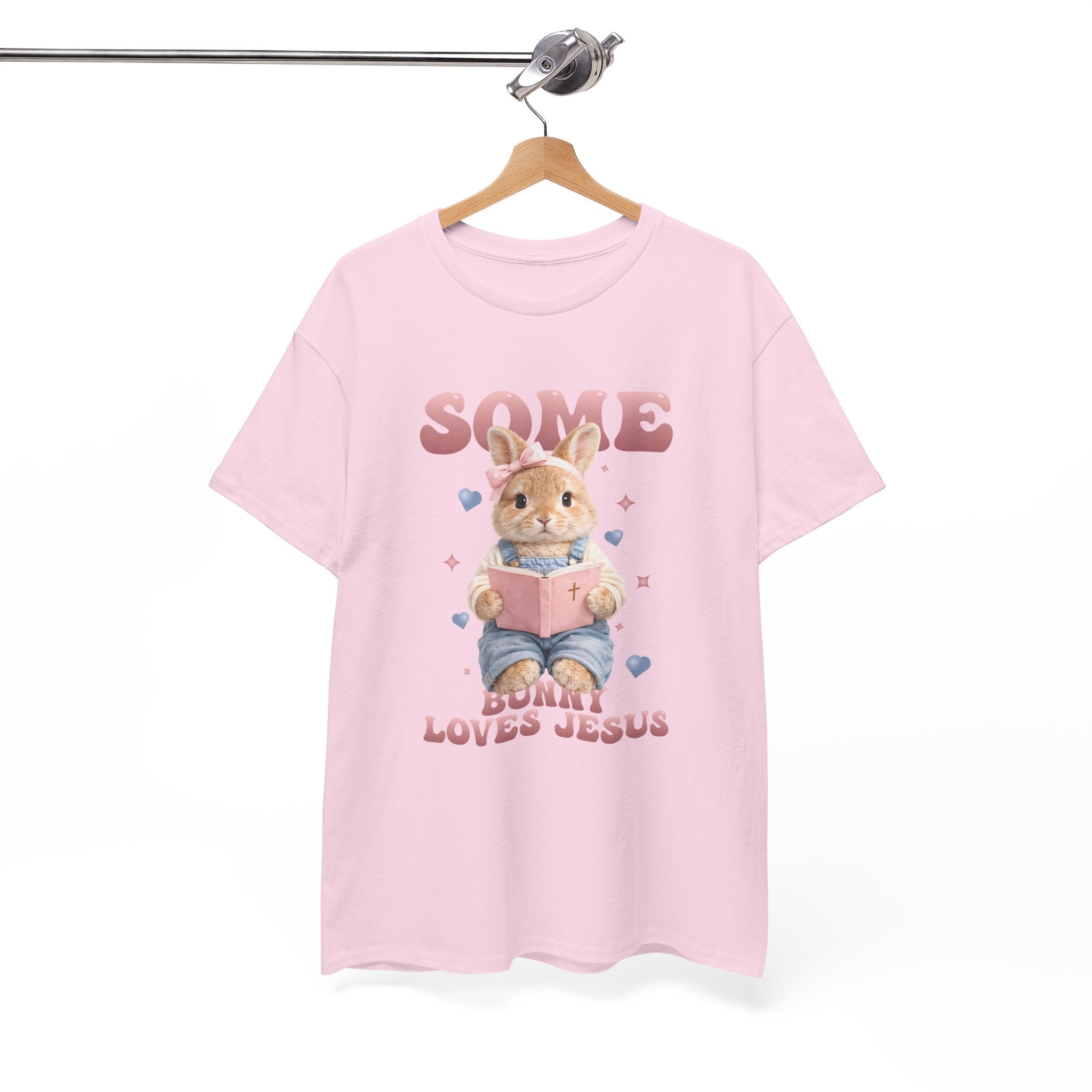 Some Bunny Loves Jesus Bunny Bible Unisex Cotton Tee