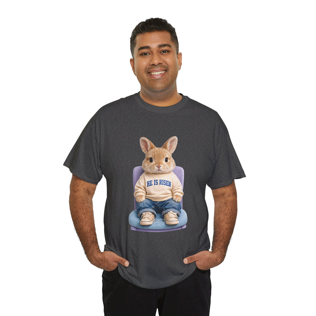 Easter 'He Is Risen' Bunny Unisex Cotton Tee