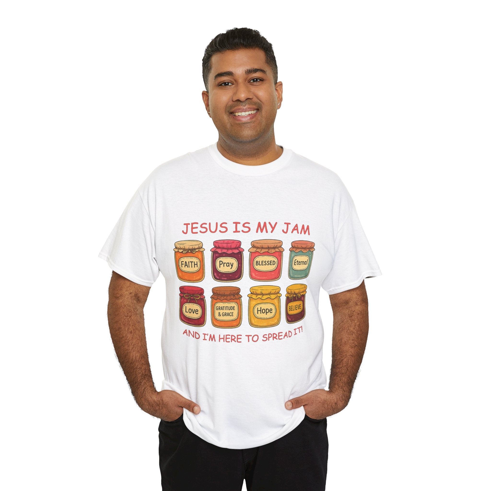 Jesus Is My Jam T-Shirt — Christian Faith Jam Jar Unisex Cotton Tee