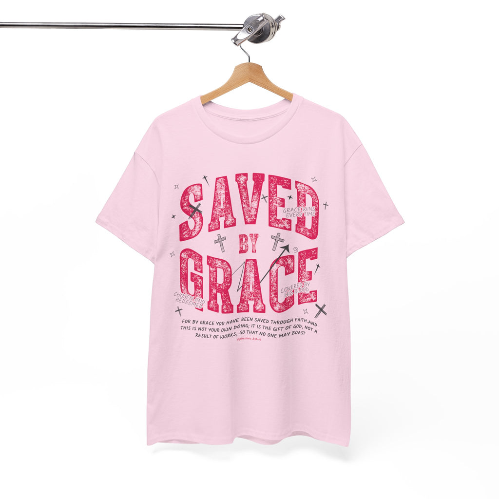 Saved by Grace Ephesians 2:8-9 Unisex Cotton T-Shirt