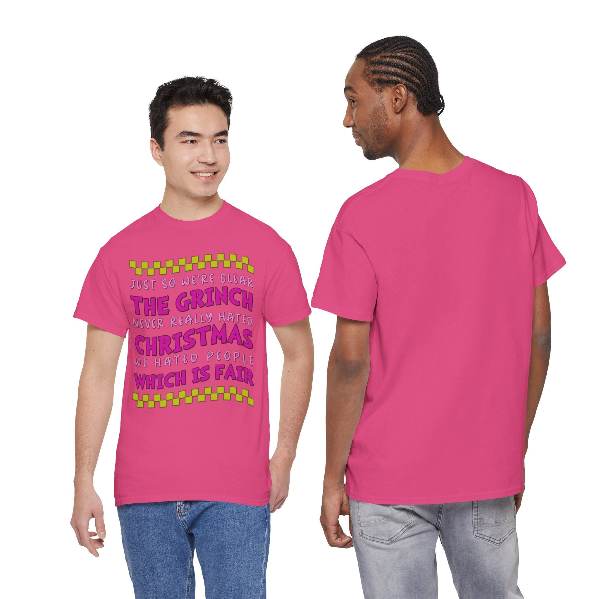 Grinch Never Hated Christmas Funny Unisex Cotton Tee