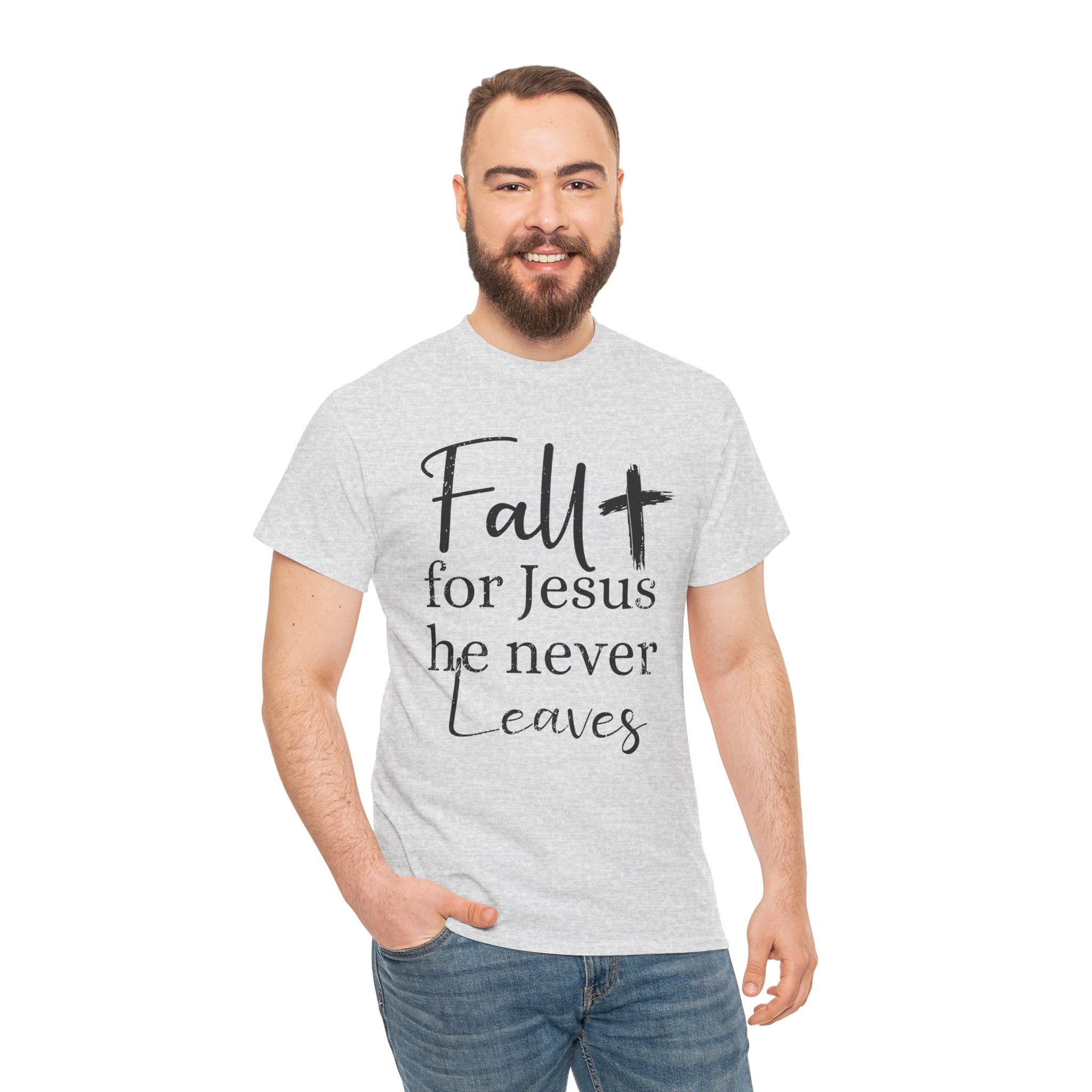 Fall for Jesus Pumpkin Church Unisex Cotton T-Shirt