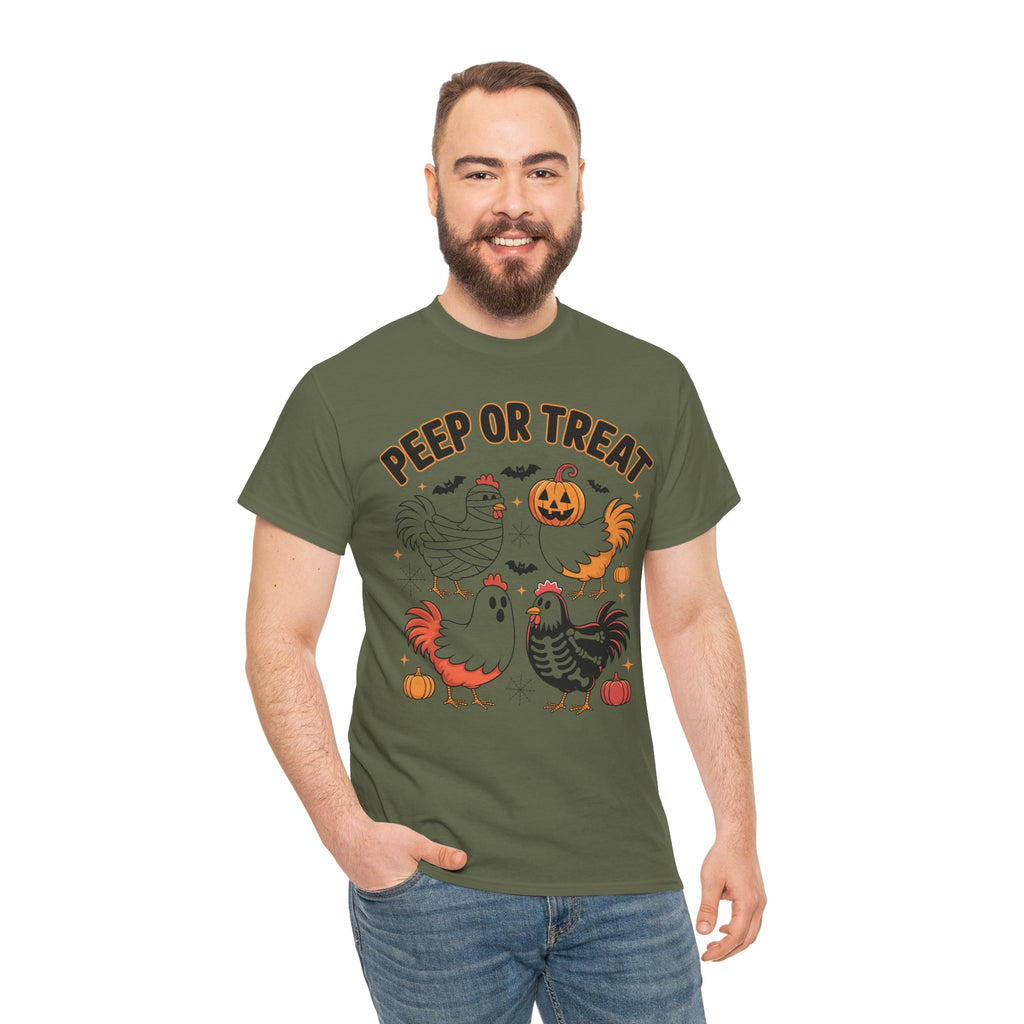 Peep or Treat Halloween Unisex Cotton Tee
